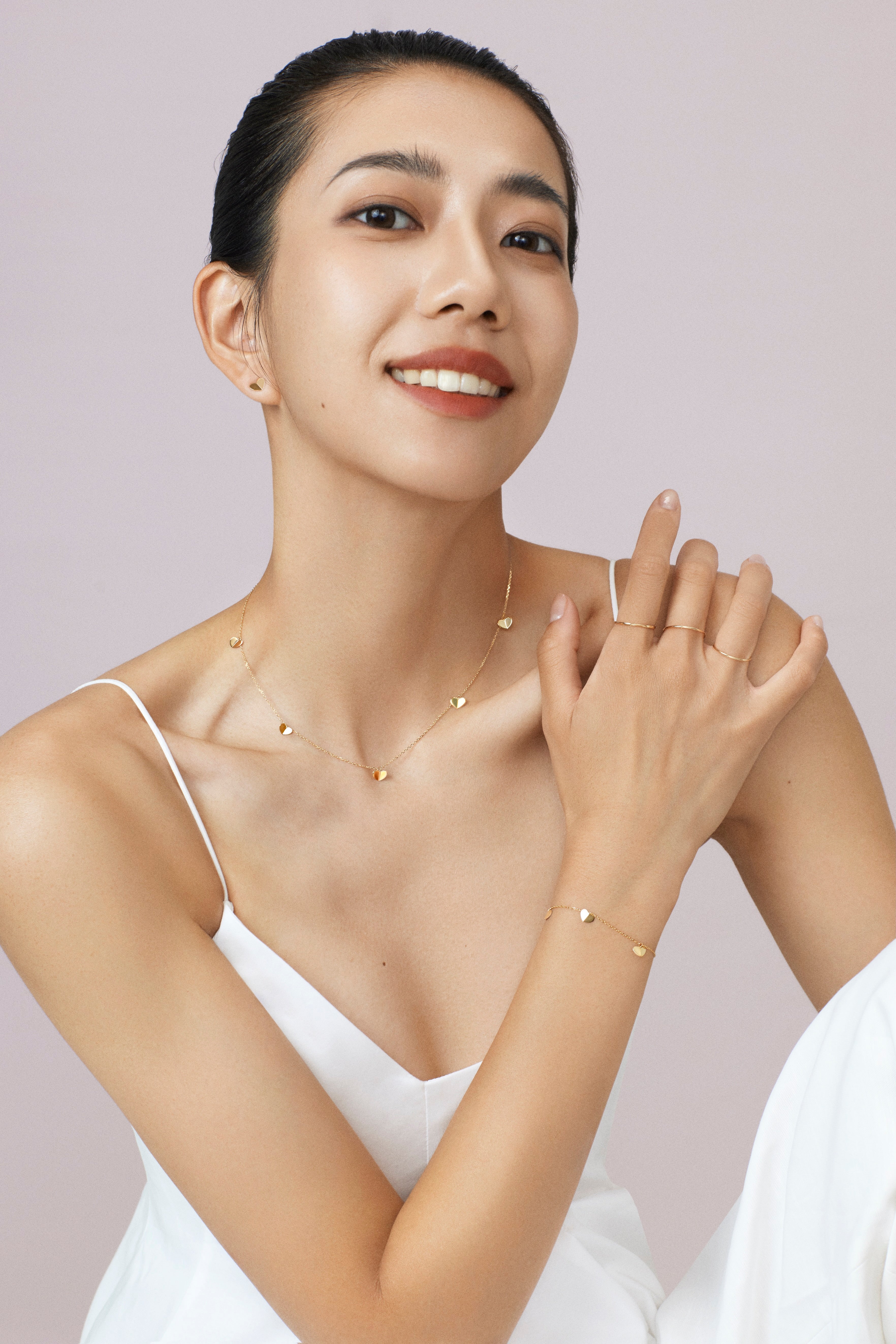 The Joy Paper Heart Necklace - 18K Solid Gold - YIN Fine Jewelry - Chinese Modern Gold Jewelry