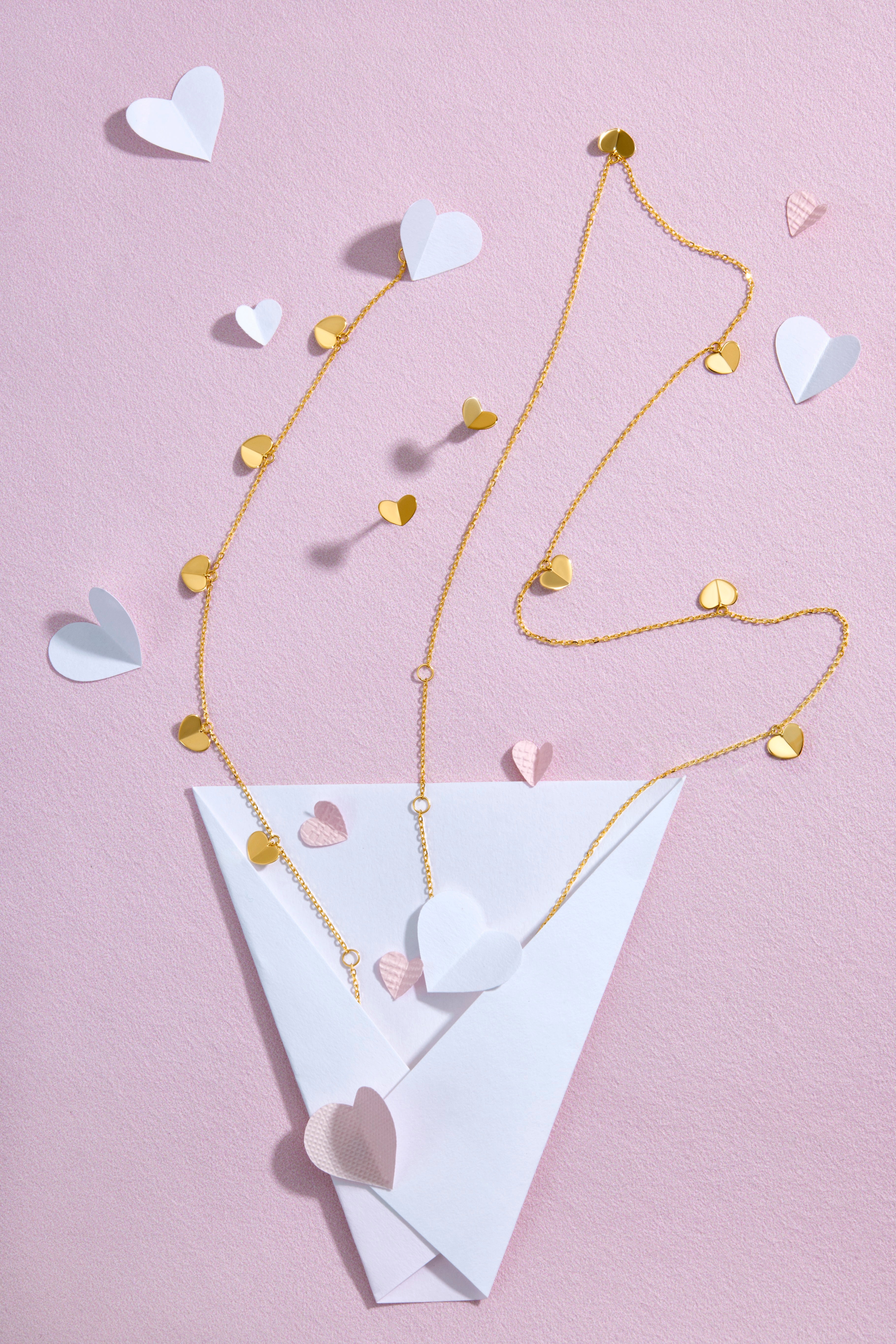 The Joy Paper Heart Bracelet - inspired by the ancient art of origami - 18K Solid Gold - YIN Fine Jewelry - Chinese Modern Gold Jewelry