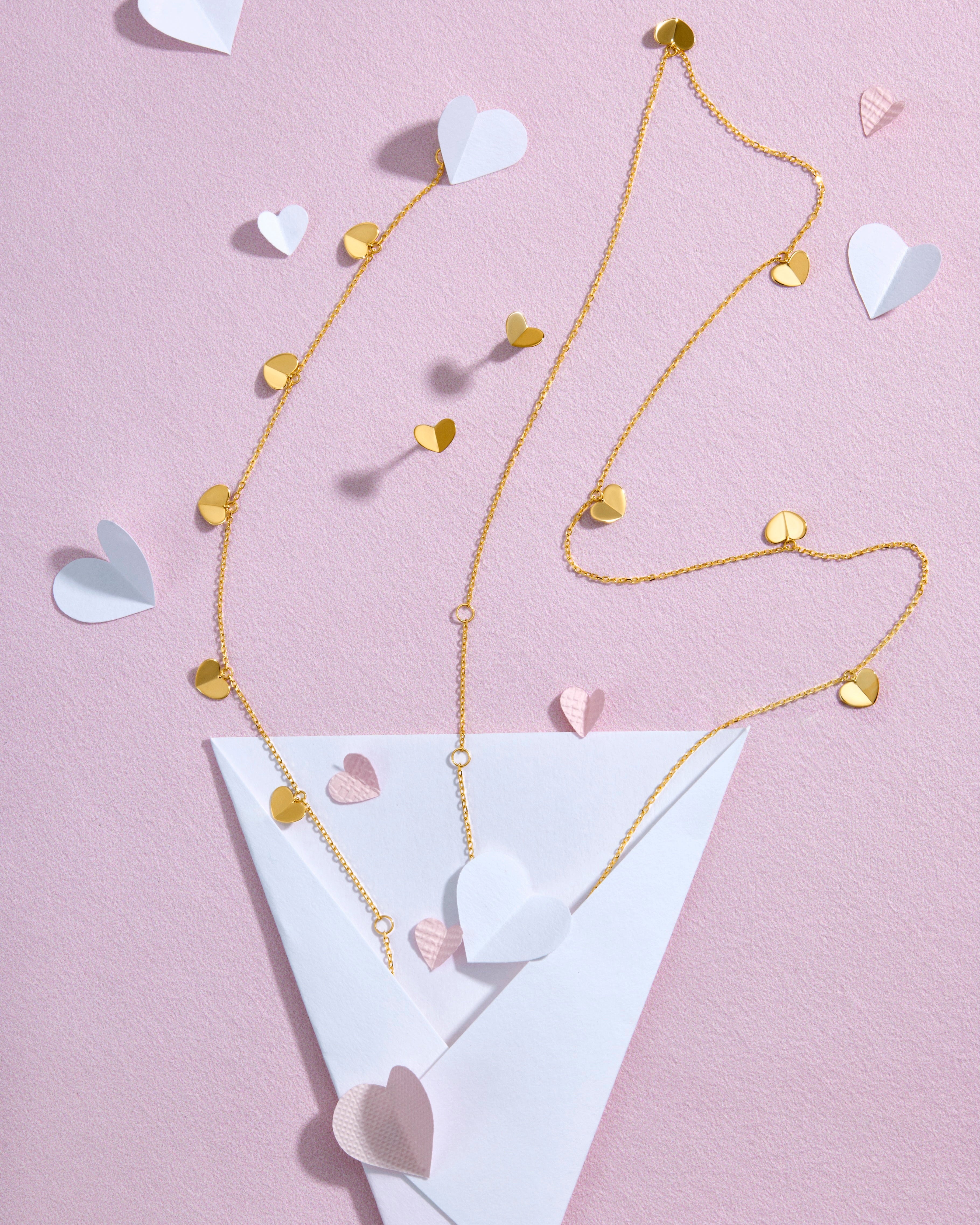 The Joy Paper Heart Bracelet - inspired by the ancient art of origami - 18K Solid Gold - YIN Fine Jewelry - Chinese Modern Gold Jewelry