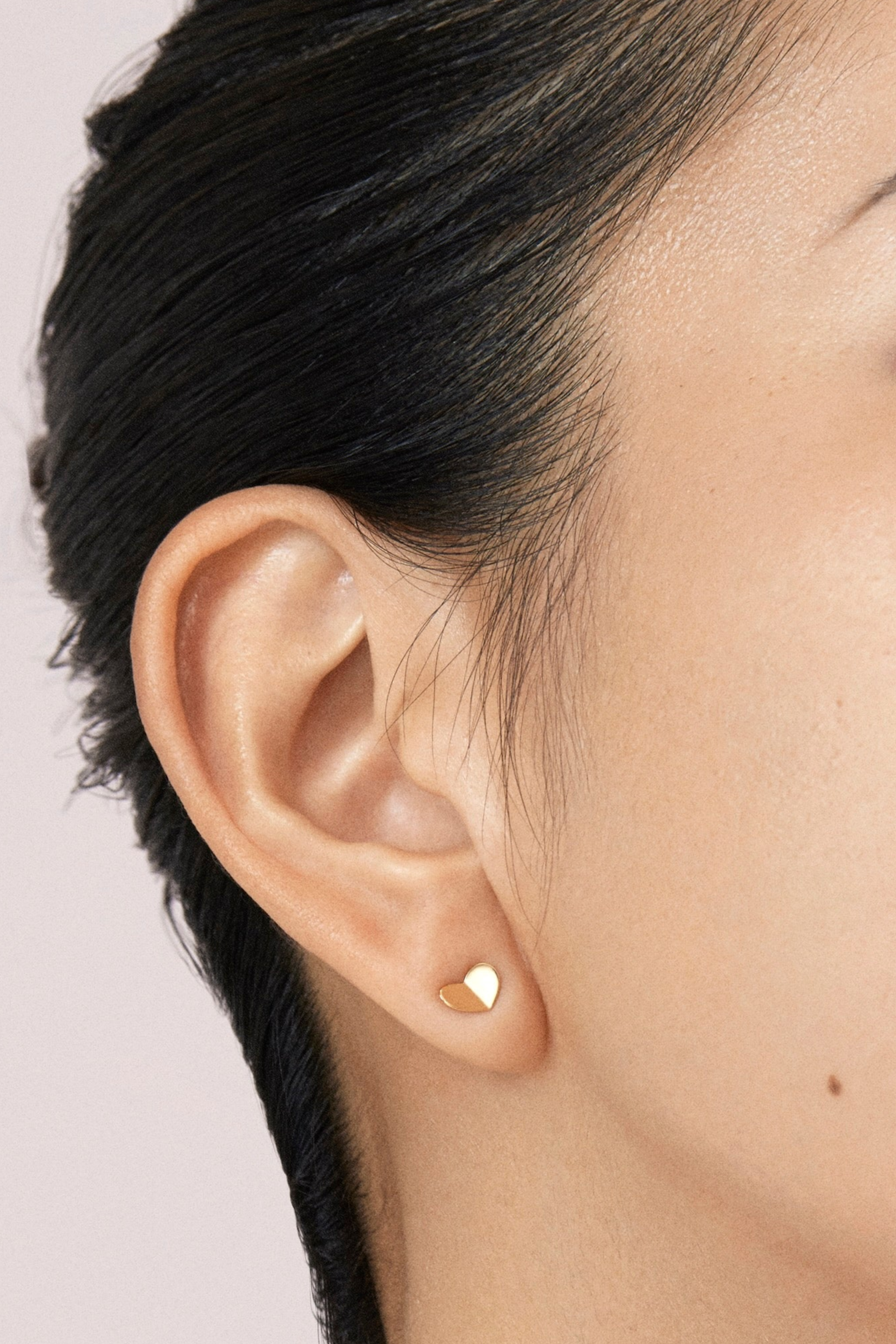 The Joy collection - paper heart earrings -18k solid gold jewelry - YIN modern Chinese jewelry brand