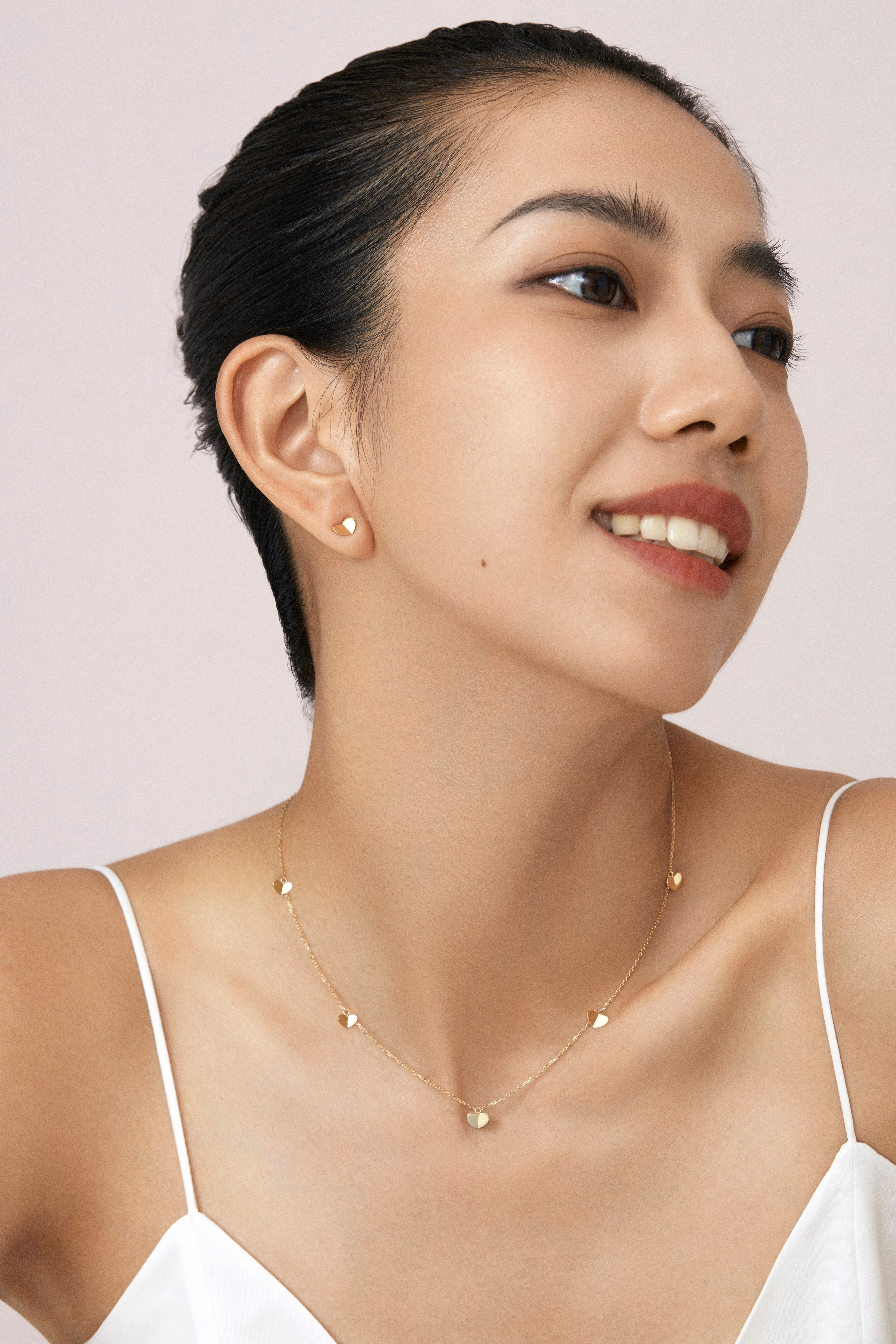 The Joy Paper Heart Necklace - 18K Solid Gold - YIN Fine Jewelry - Chinese Modern Gold Jewelry