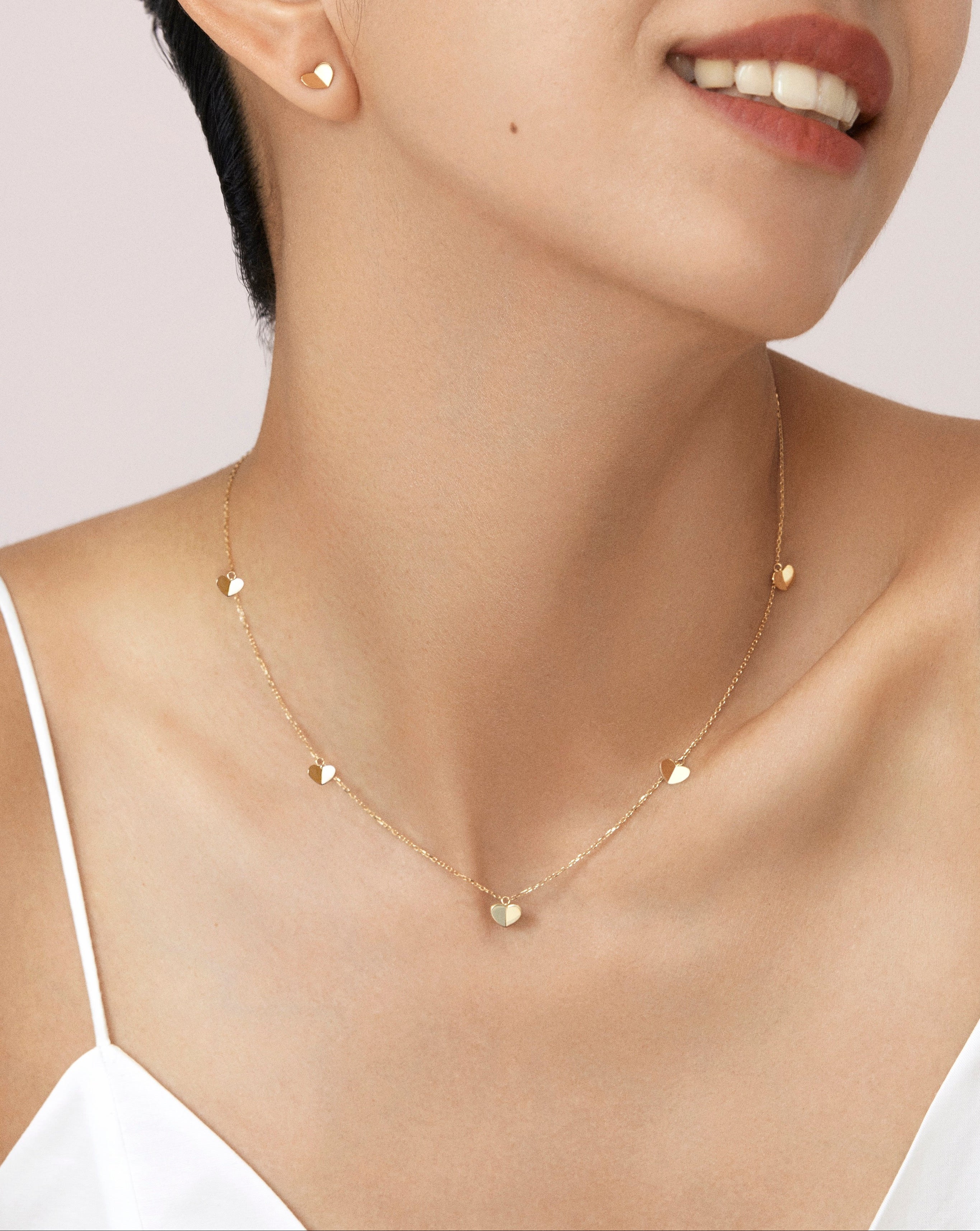 The Joy Paper Heart Necklace - 18K Solid Gold - YIN Fine Jewelry - Chinese Modern Gold Jewelry
