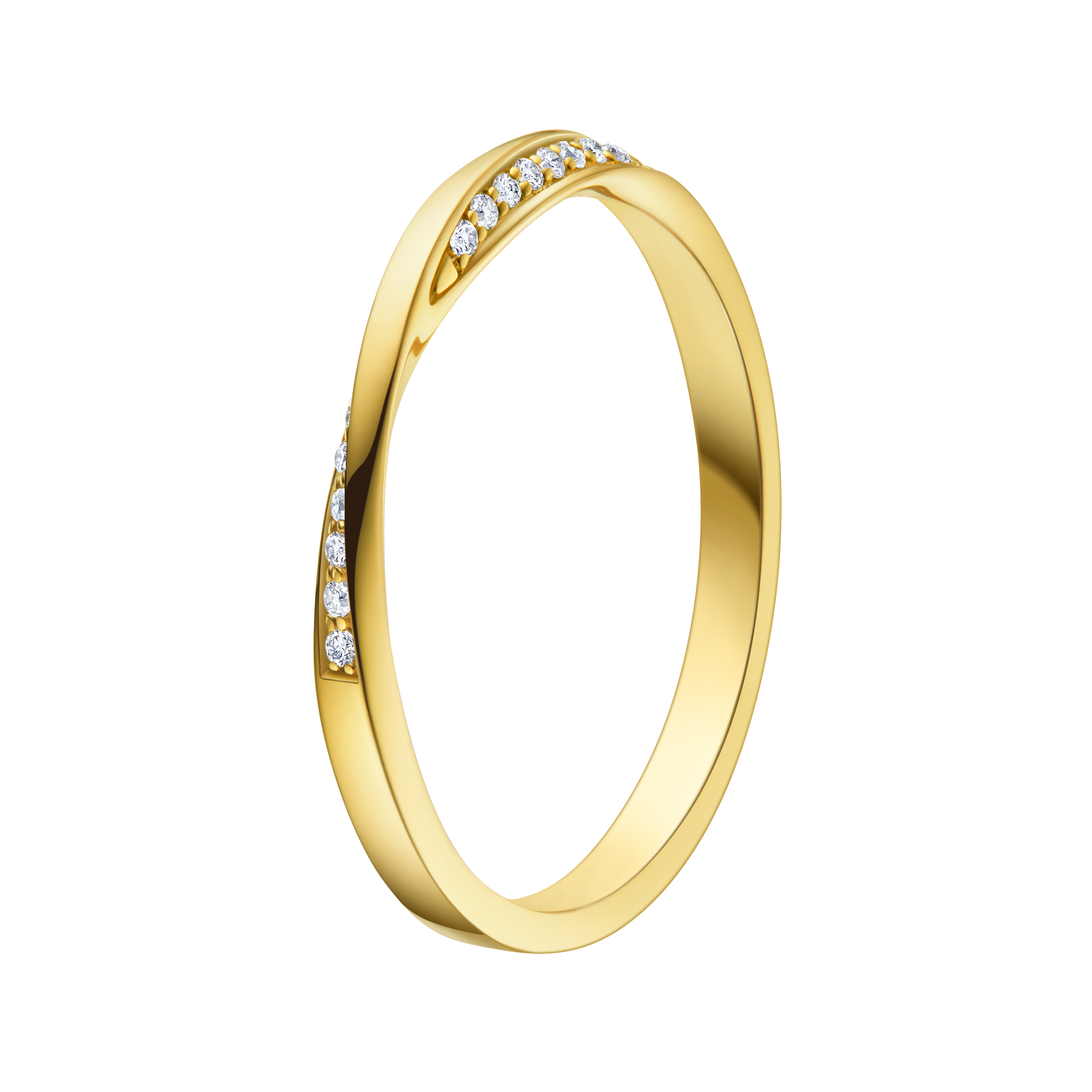 The Möbius Strip Diamond Ring - 18K Solid Gold - YIN Fine Jewelry - Chinese Modern Gold Jewelry