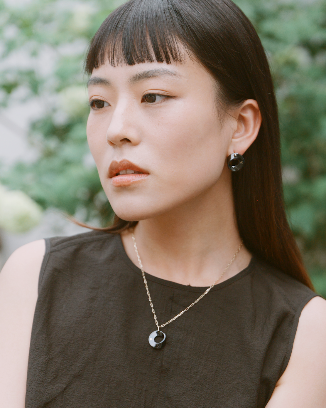 The Möbius High-Tech Ceramic Earrings - Black