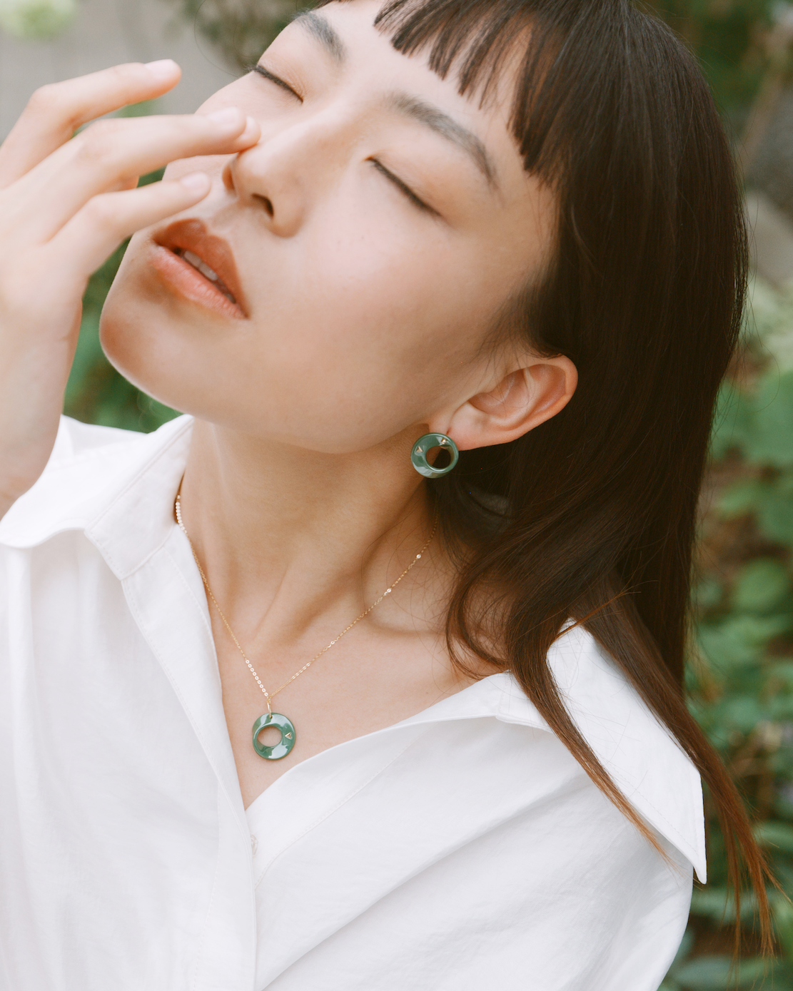 The Möbius High-Tech Ceramic Earrings - Green