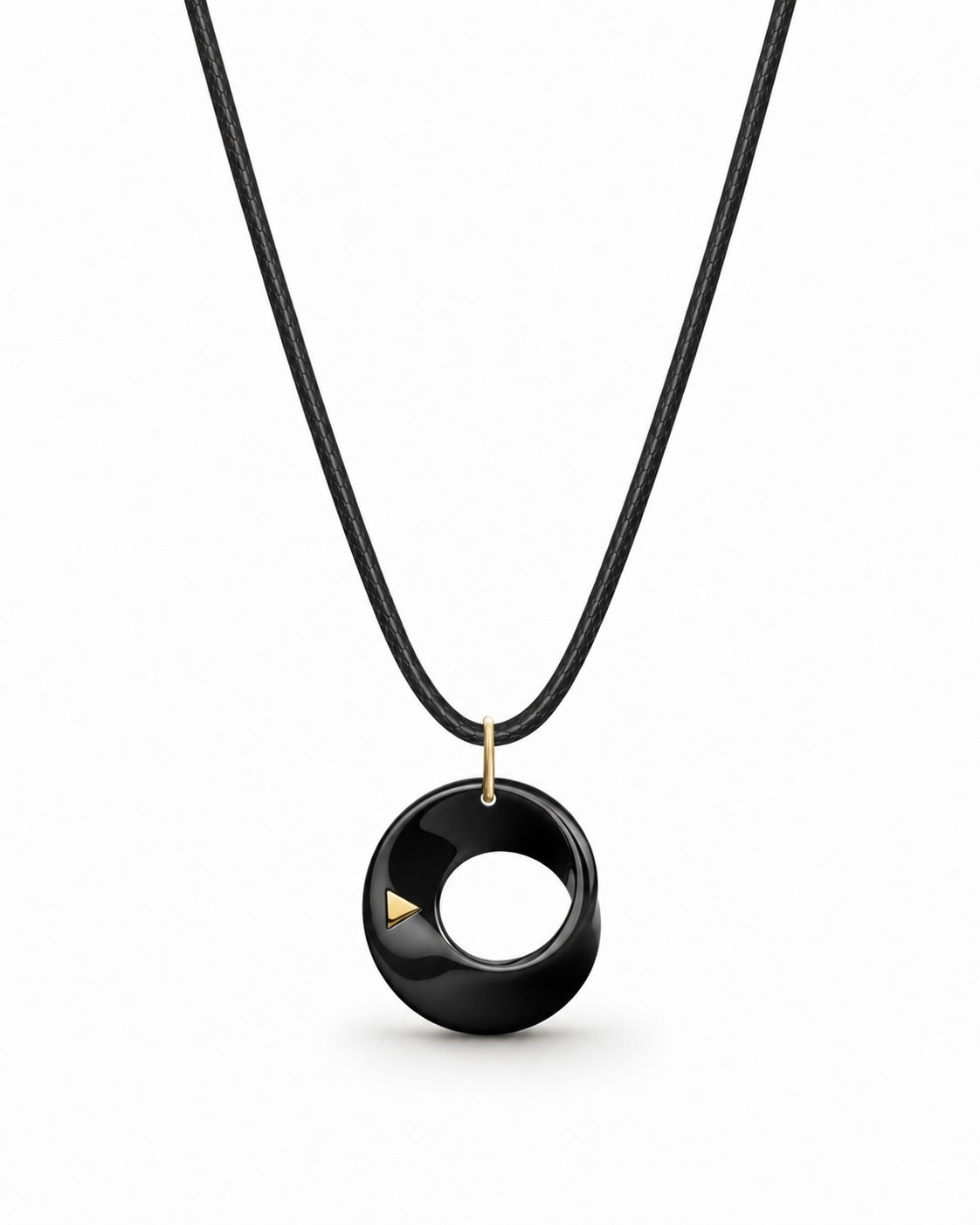 The Möbius High-Tech Ceramic Pendant Necklace - Black