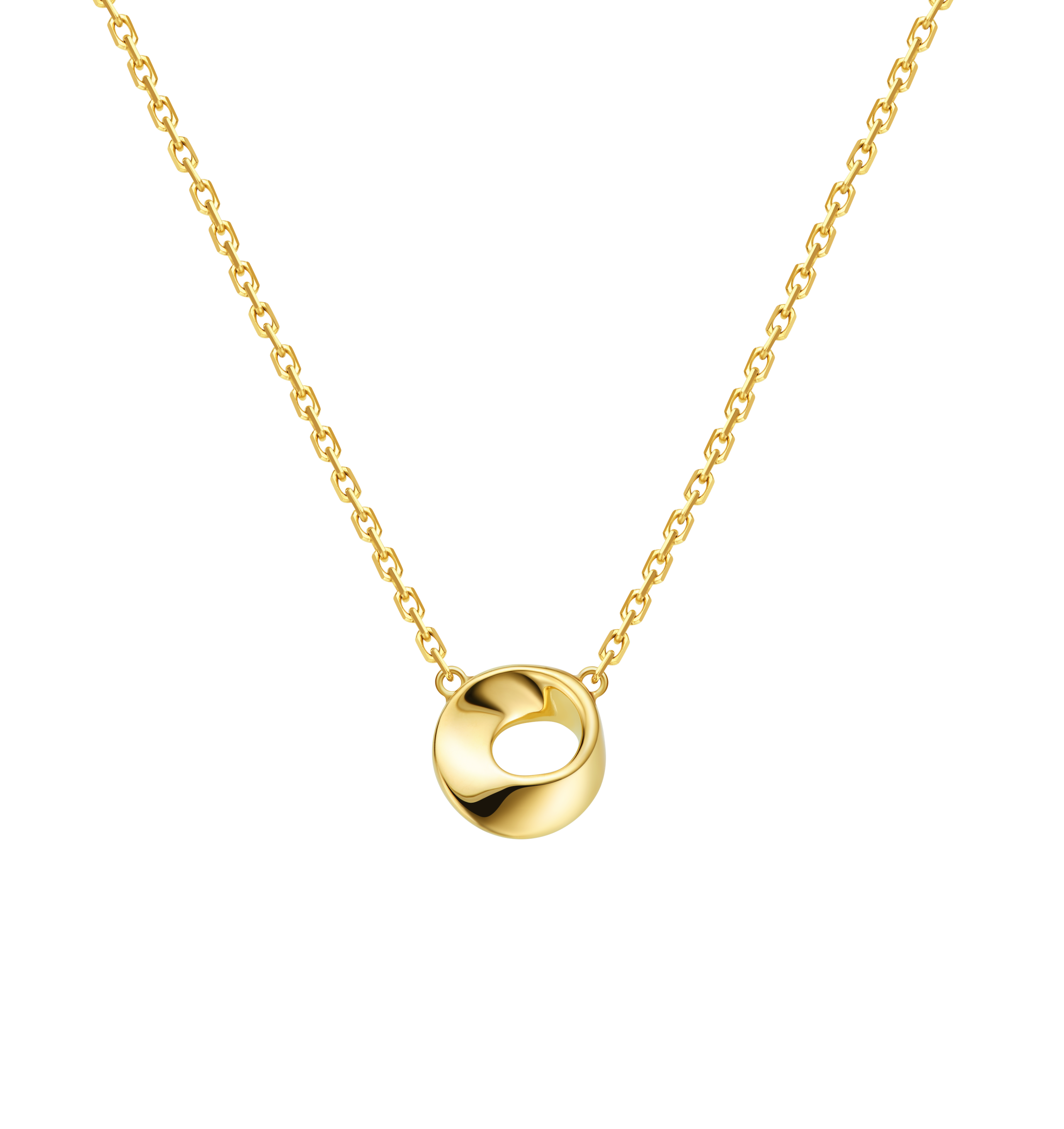 The Möbius Necklace - Small - 18K Solid Gold - YIN Fine Jewelry - Chinese Modern Gold Jewelry
