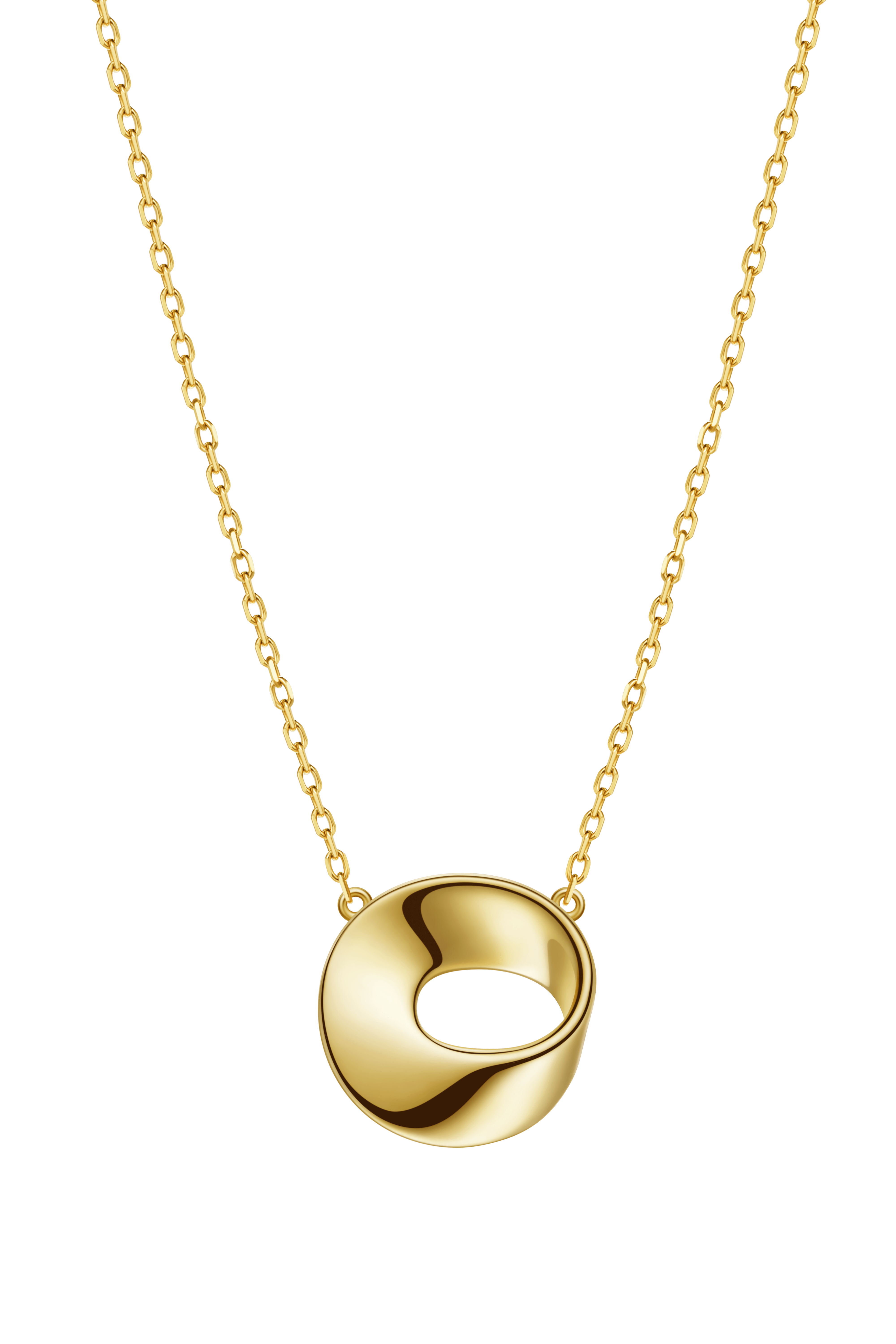 The Mobius Necklace - 18k solid gold-Inspired by the mobius strip-YIN Fine Jewelry-Chinese Modern Gold Jewelry