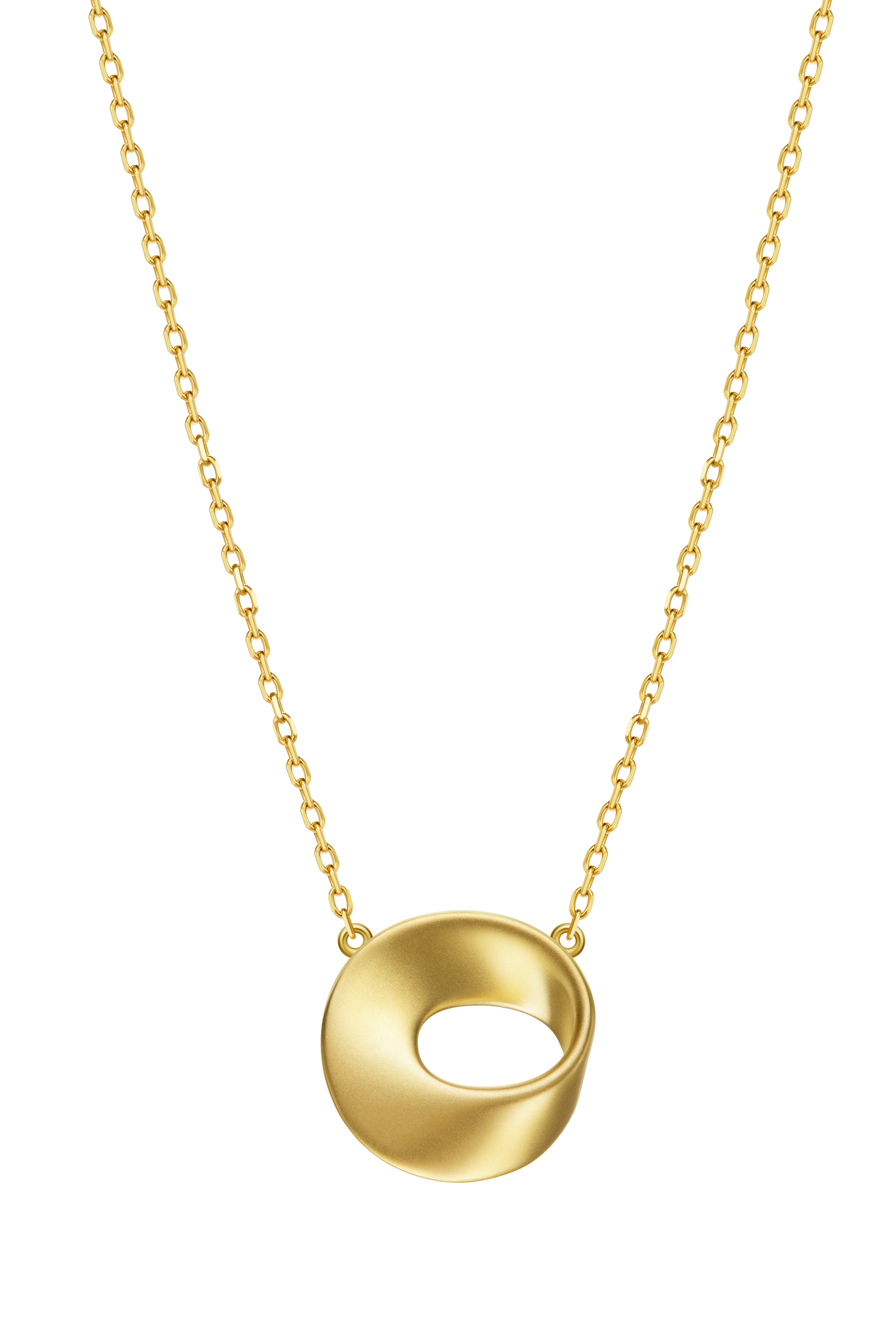 The Mobius Necklace - 18k solid gold-Inspired by the mobius strip-YIN Fine Jewelry-Chinese Modern Gold Jewelry