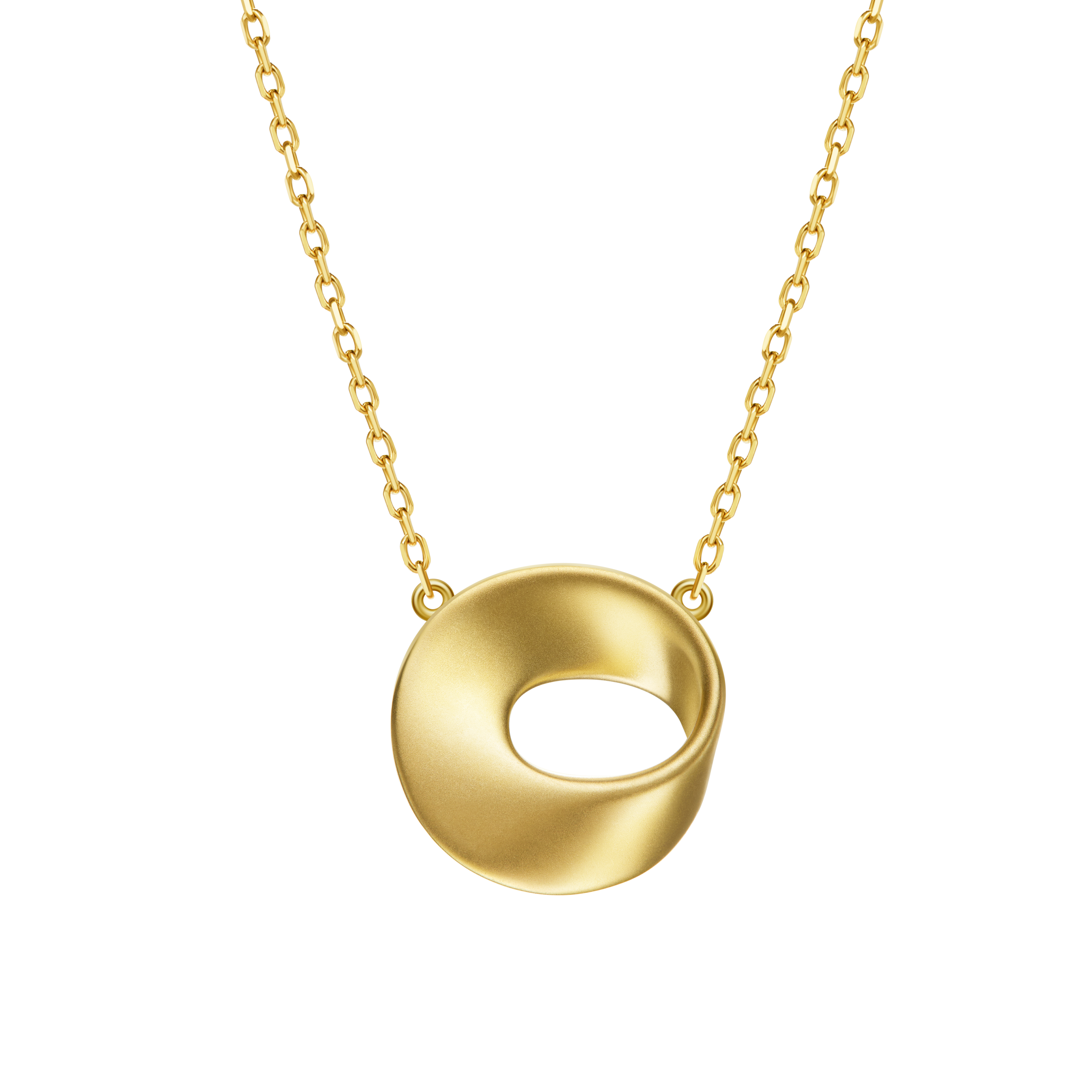 The Mobius Necklace - 18k solid gold-Inspired by the mobius strip-YIN Fine Jewelry-Chinese Modern Gold Jewelry