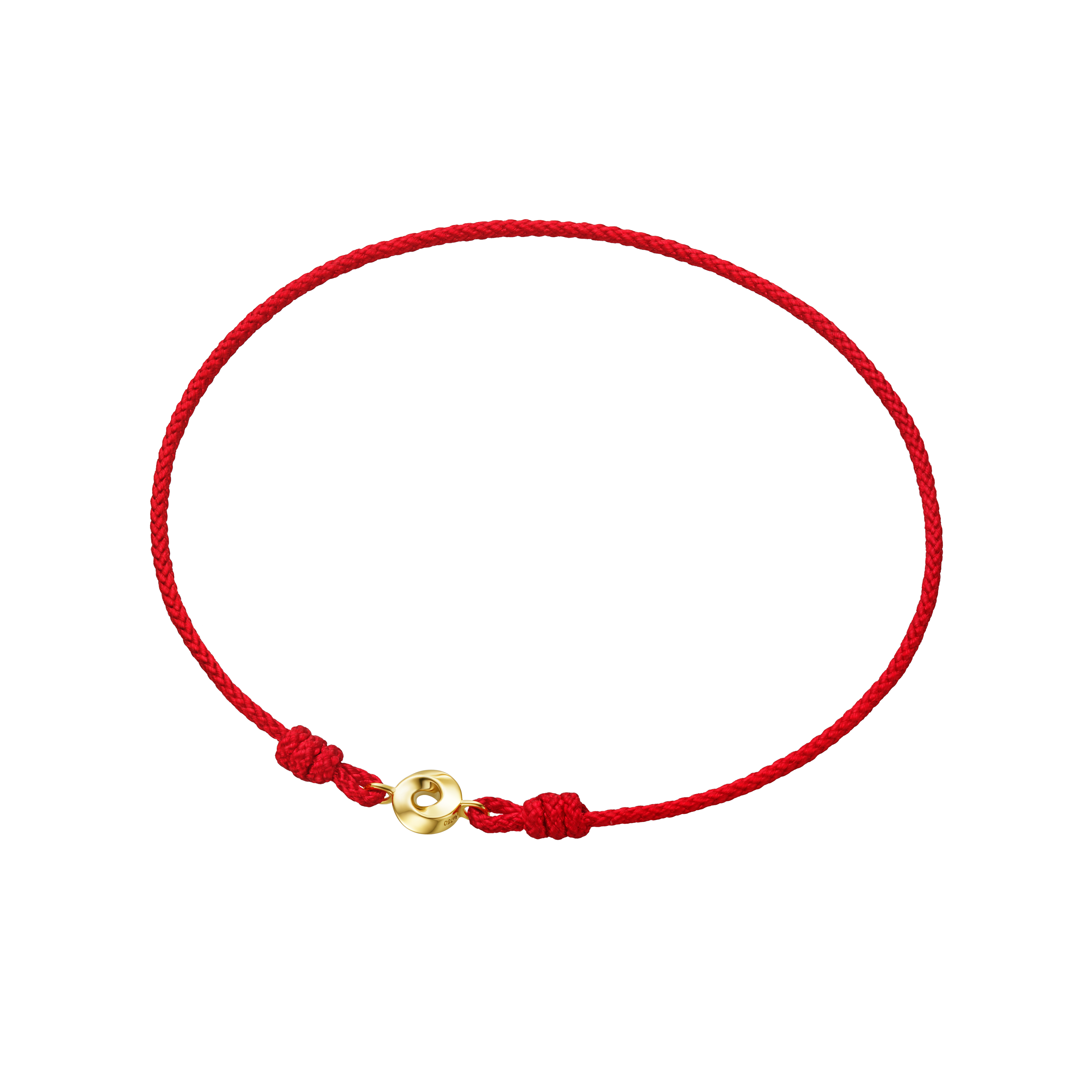 The Möbius Red Cord Bracelet - 18K Solid Gold - YIN Fine Jewelry - Chinese Modern Gold Jewelry