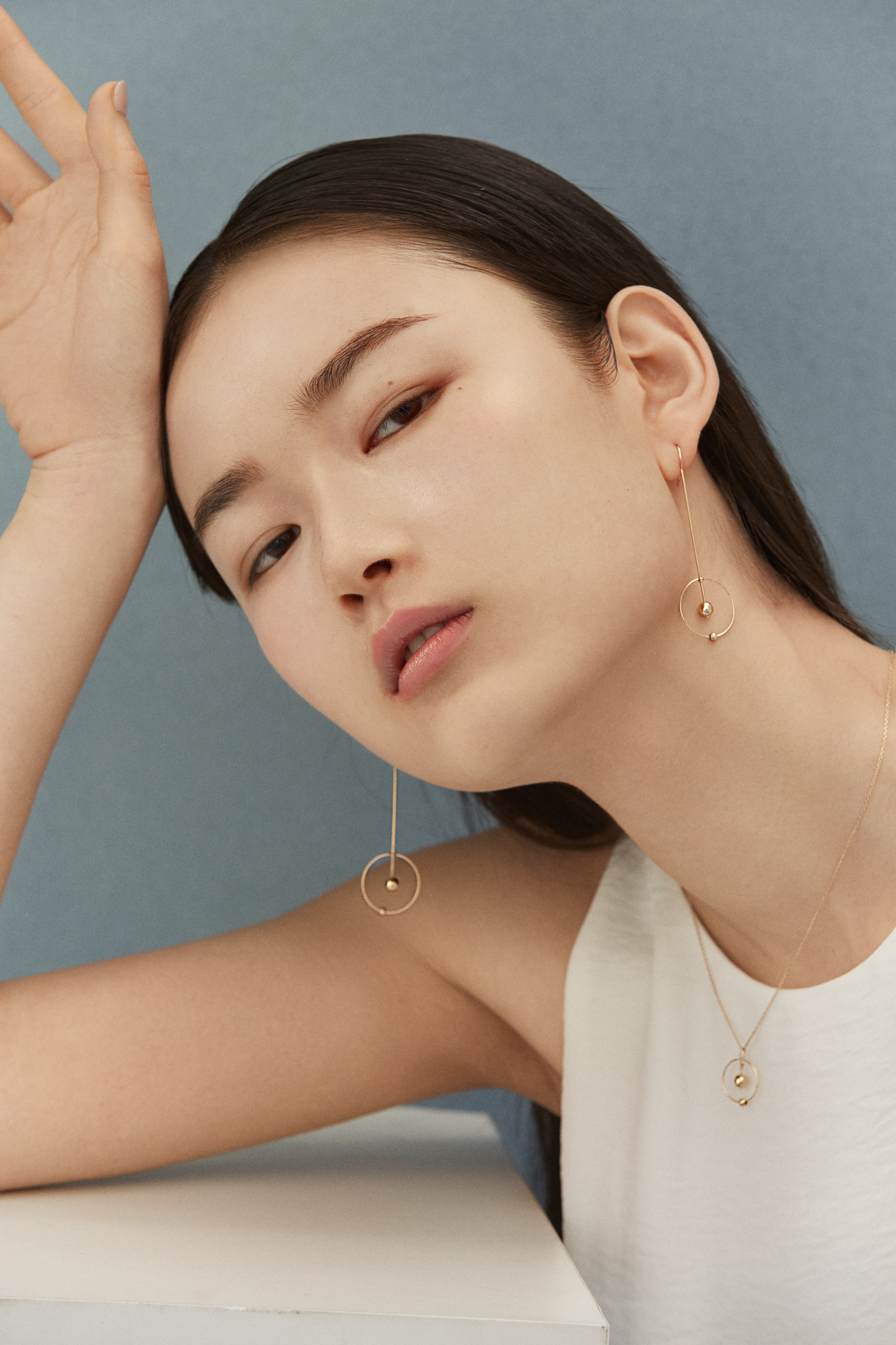 The Moon Drop Earrings - 18K Solid Gold - YIN Fine Jewelry - Chinese Modern Gold Jewelry