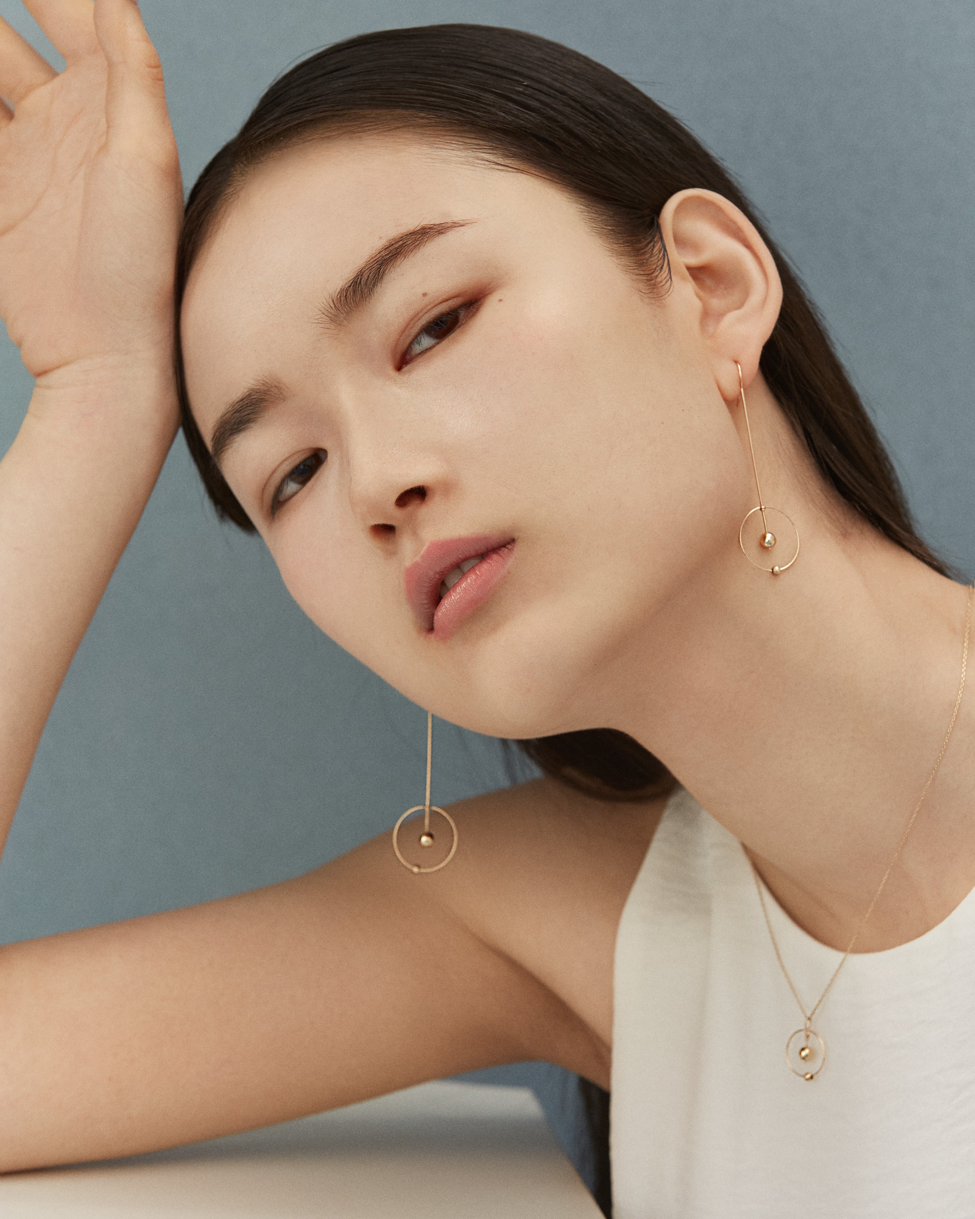The Moon Drop Earrings - 18K Solid Gold - YIN Fine Jewelry - Chinese Modern Gold Jewelry