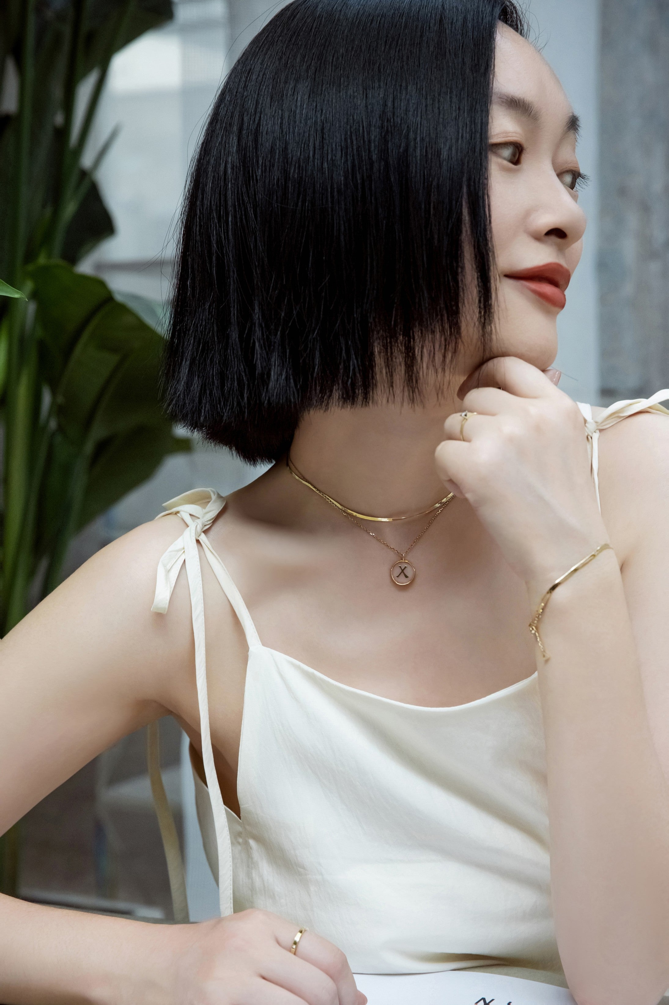 The Neo-Signet Calligraphy Letter Pendant - 18K Solid Gold - YIN Fine Jewelry - Chinese Modern Gold Jewelry