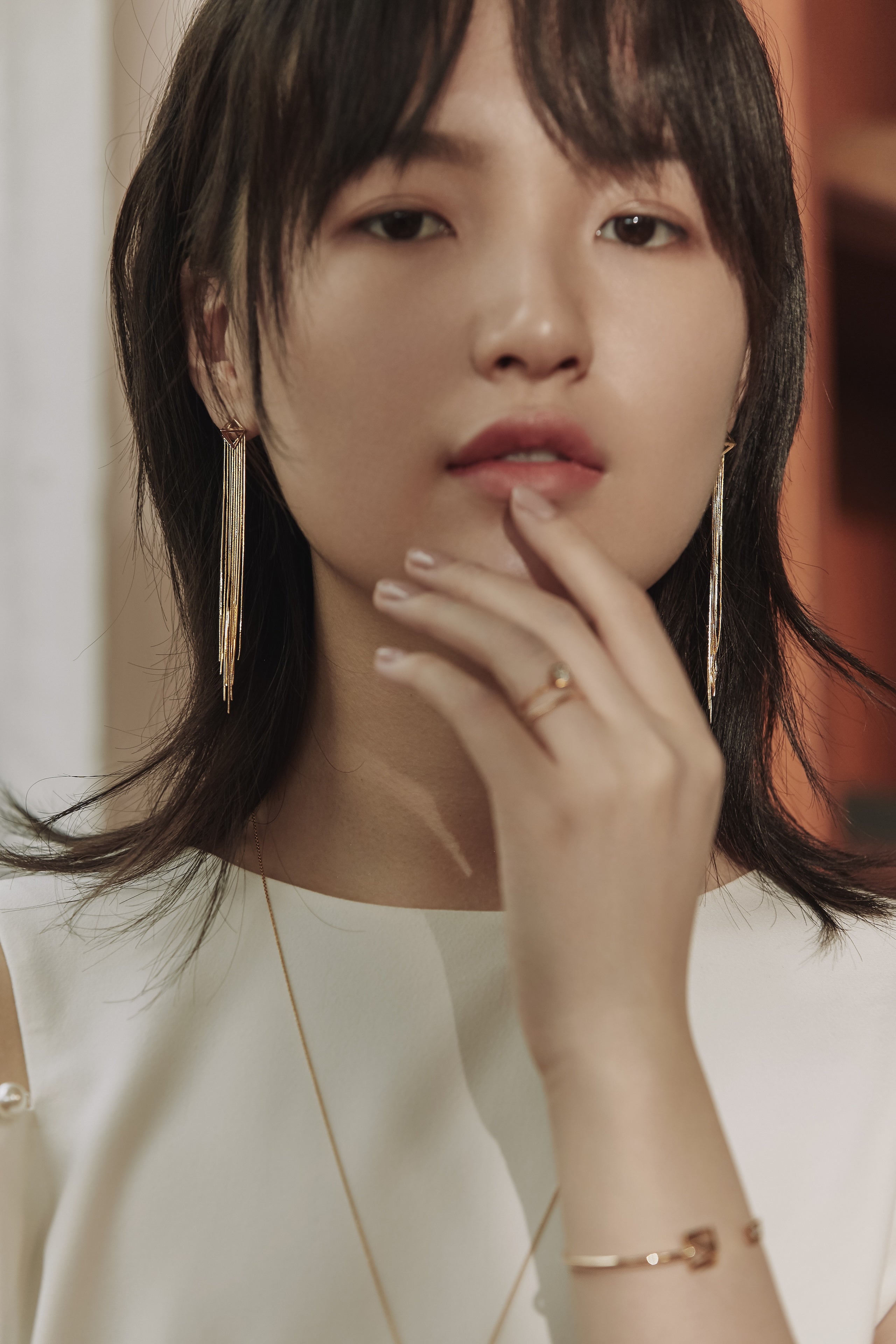 The Pyramid Tassel Drop Earrings - 18K Solid Gold - YIN Fine Jewelry - Chinese Modern Gold Jewelry