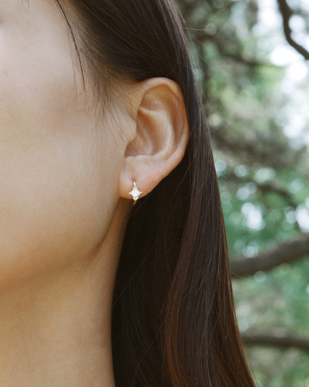 The Radiance Princess Diamond Huggie Hoops