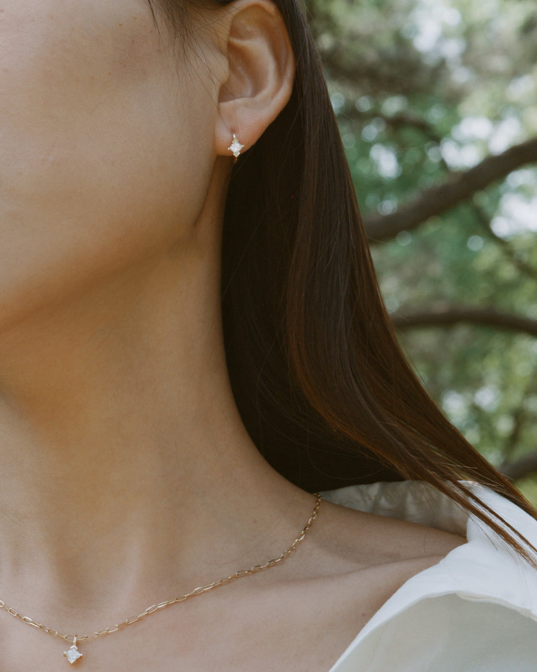 The Radiance Princess Diamond Huggie Hoops