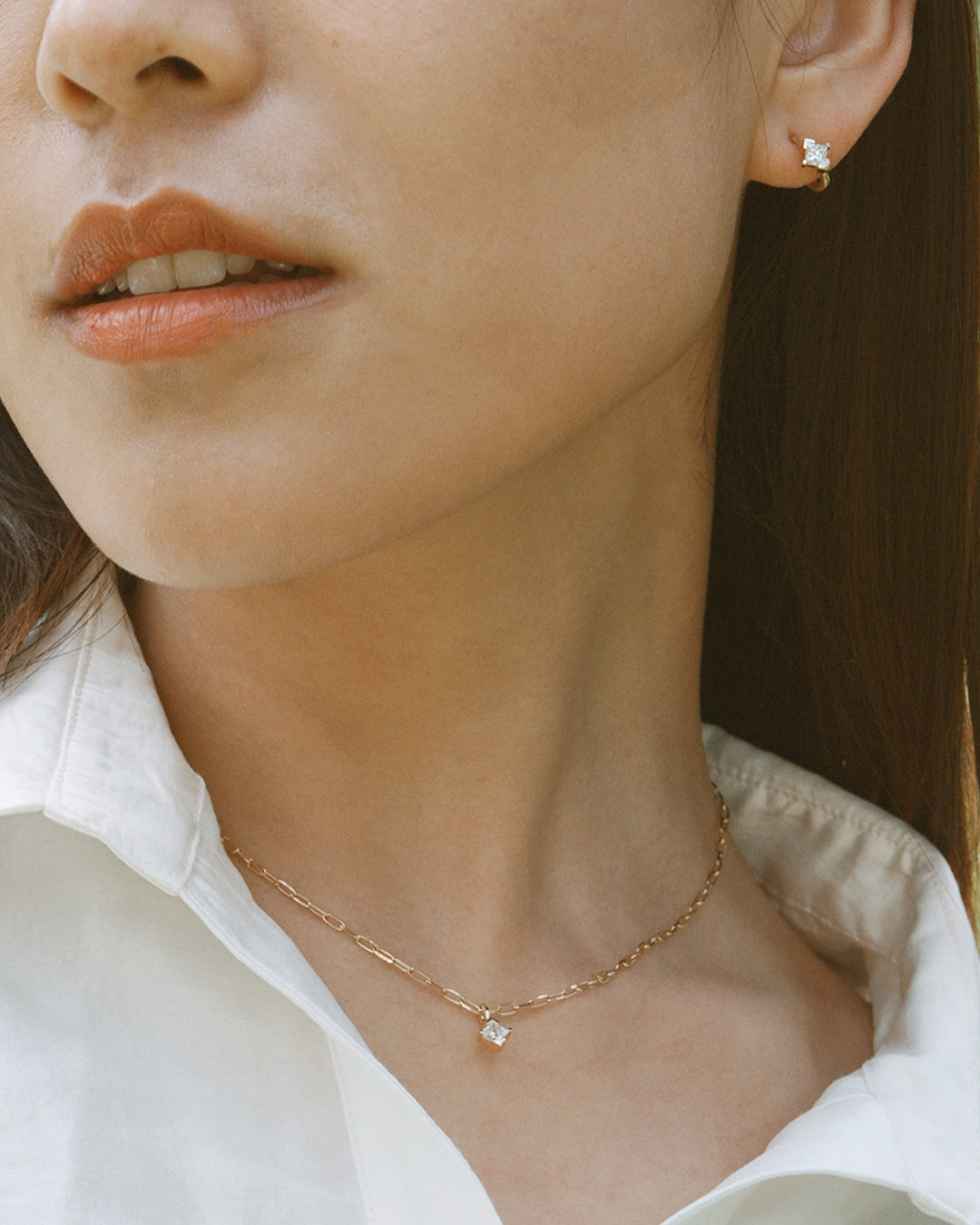 The Radiance Princess Diamond Charm Necklace