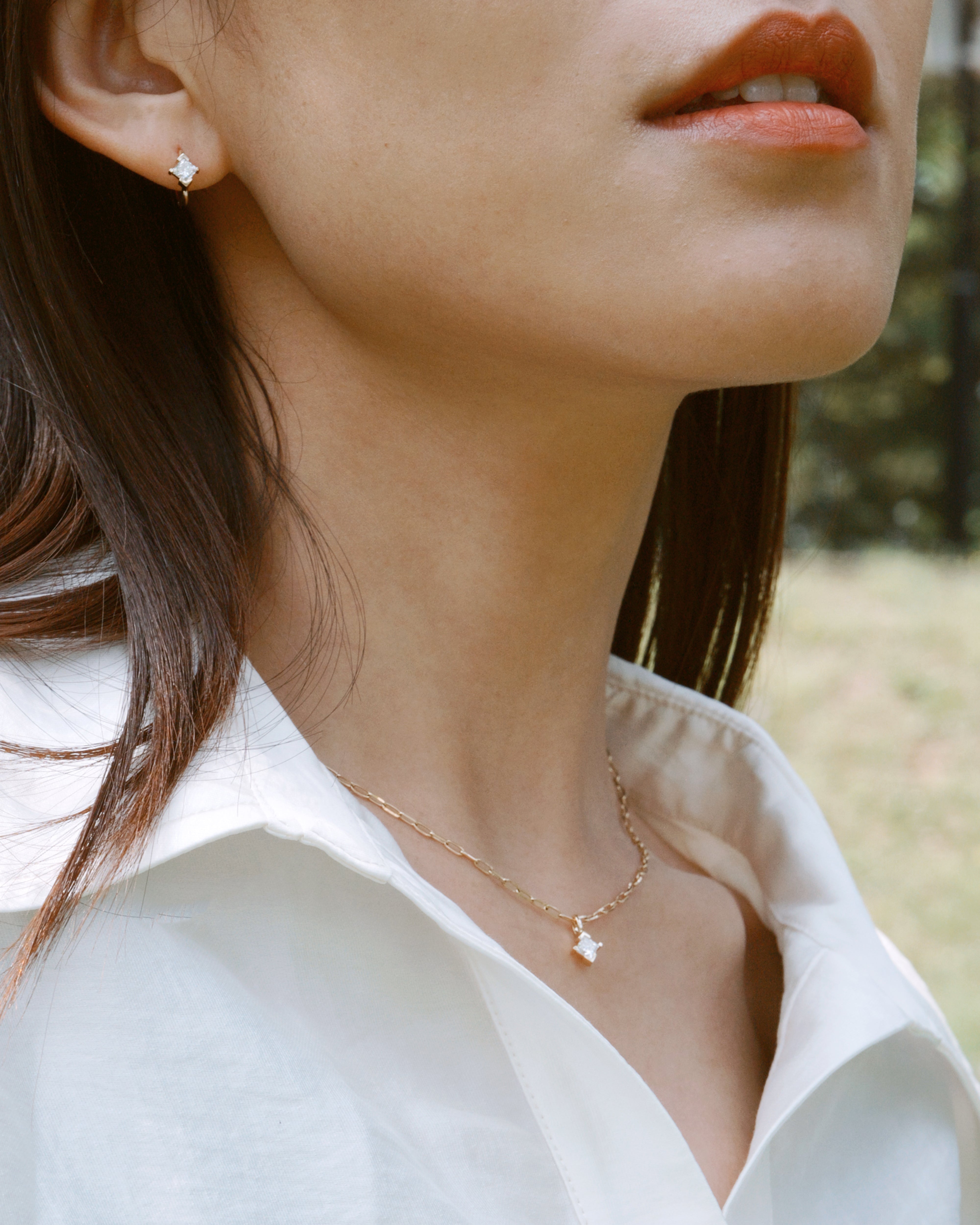 The Radiance Princess Diamond Charm Necklace