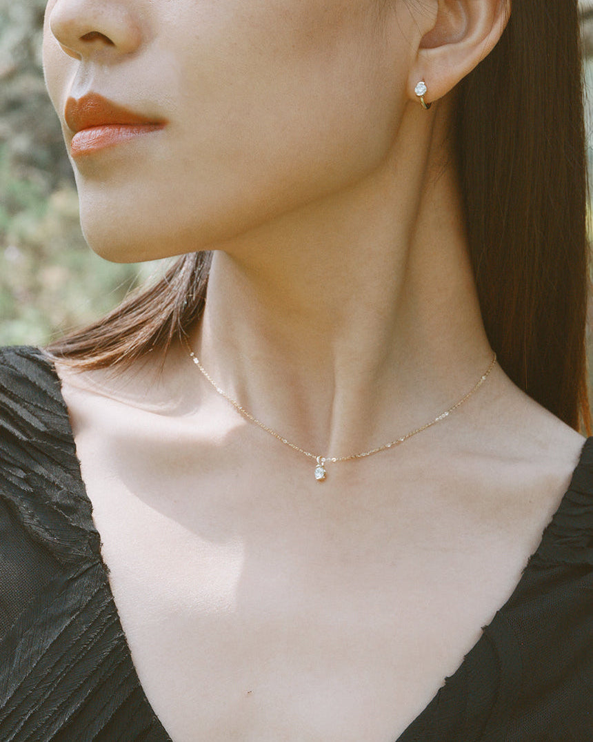 The Radiance Round Diamond Huggie Hoops