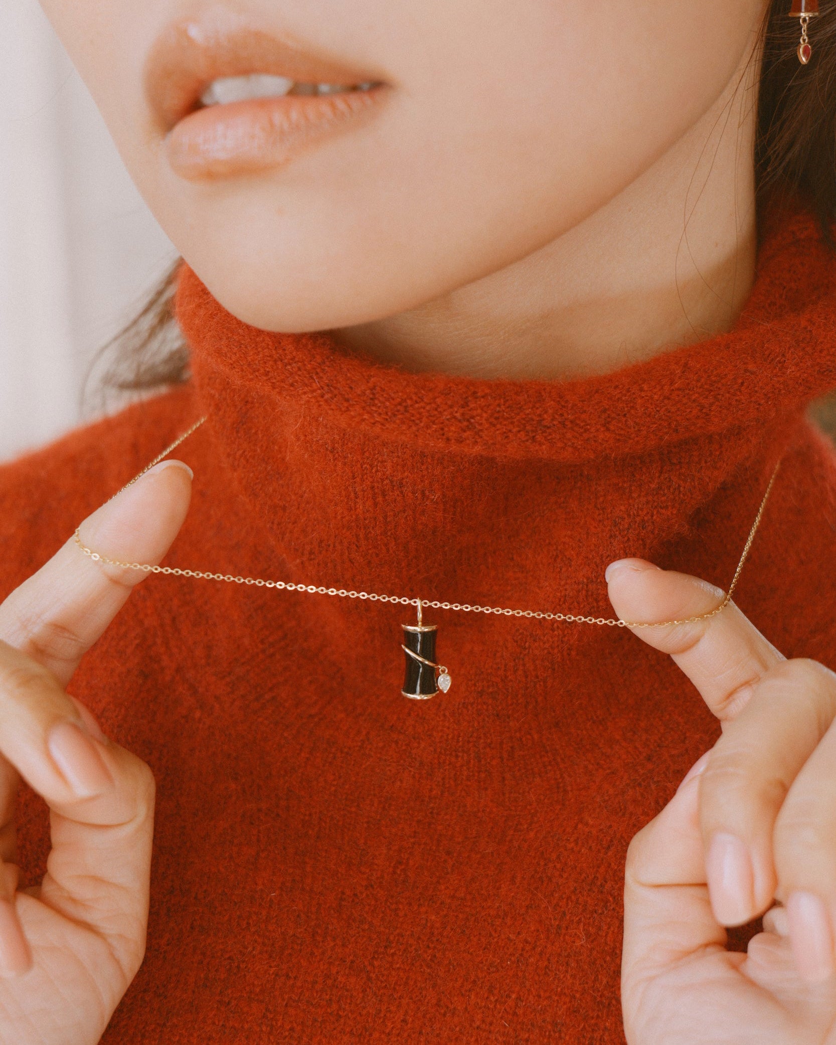 The Revival Firecracker Onyx Pendant Necklace