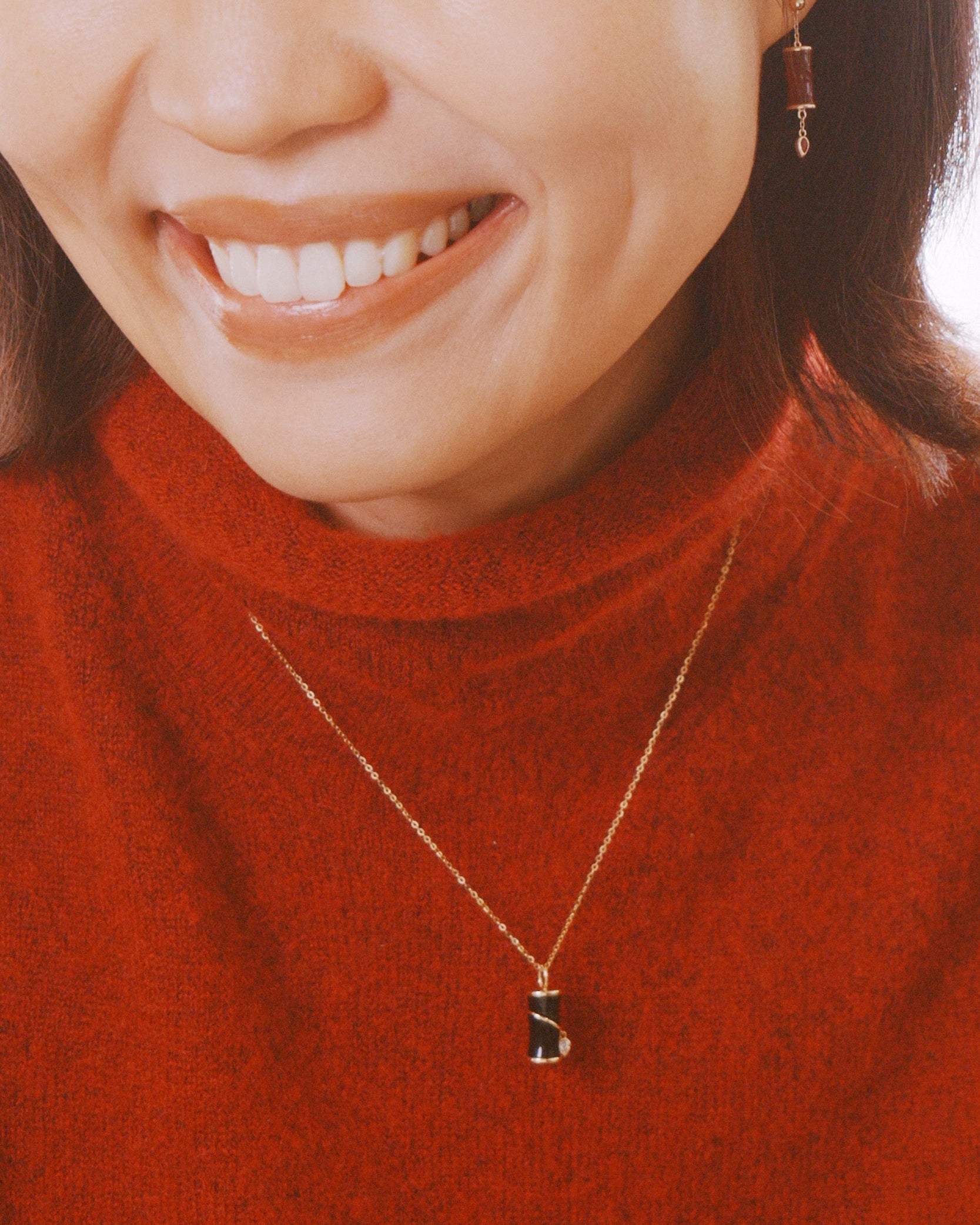 The Revival Firecracker Onyx Pendant Necklace