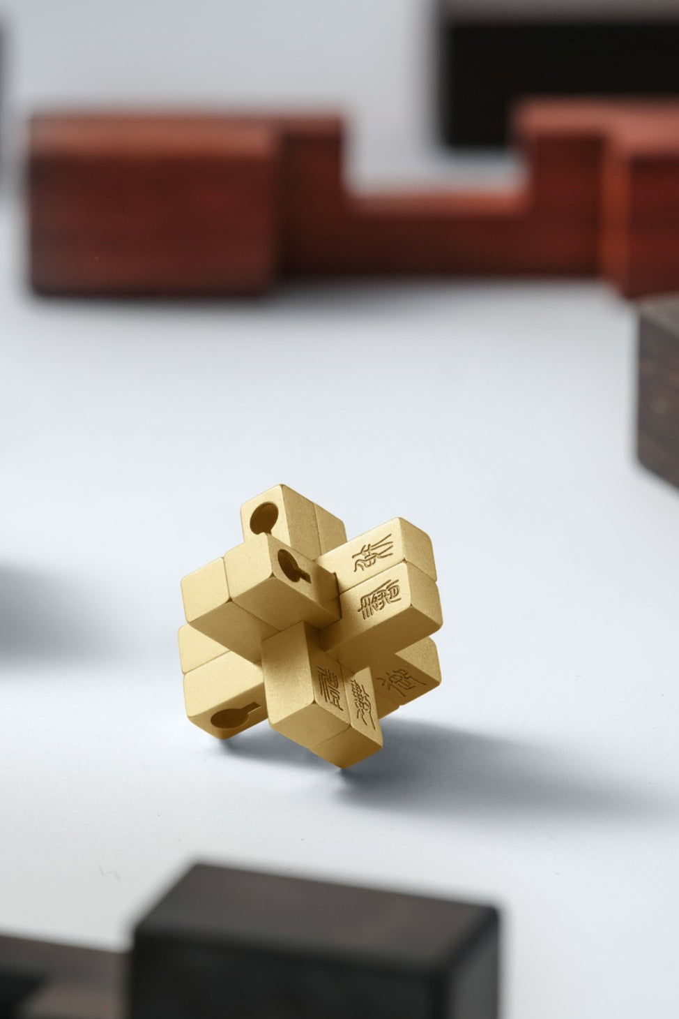 The Revival Six Arts Luban Gold Lock Puzzle Pendant - 18K Solid Gold - YIN Fine Jewelry - Chinese Modern Gold Jewelry