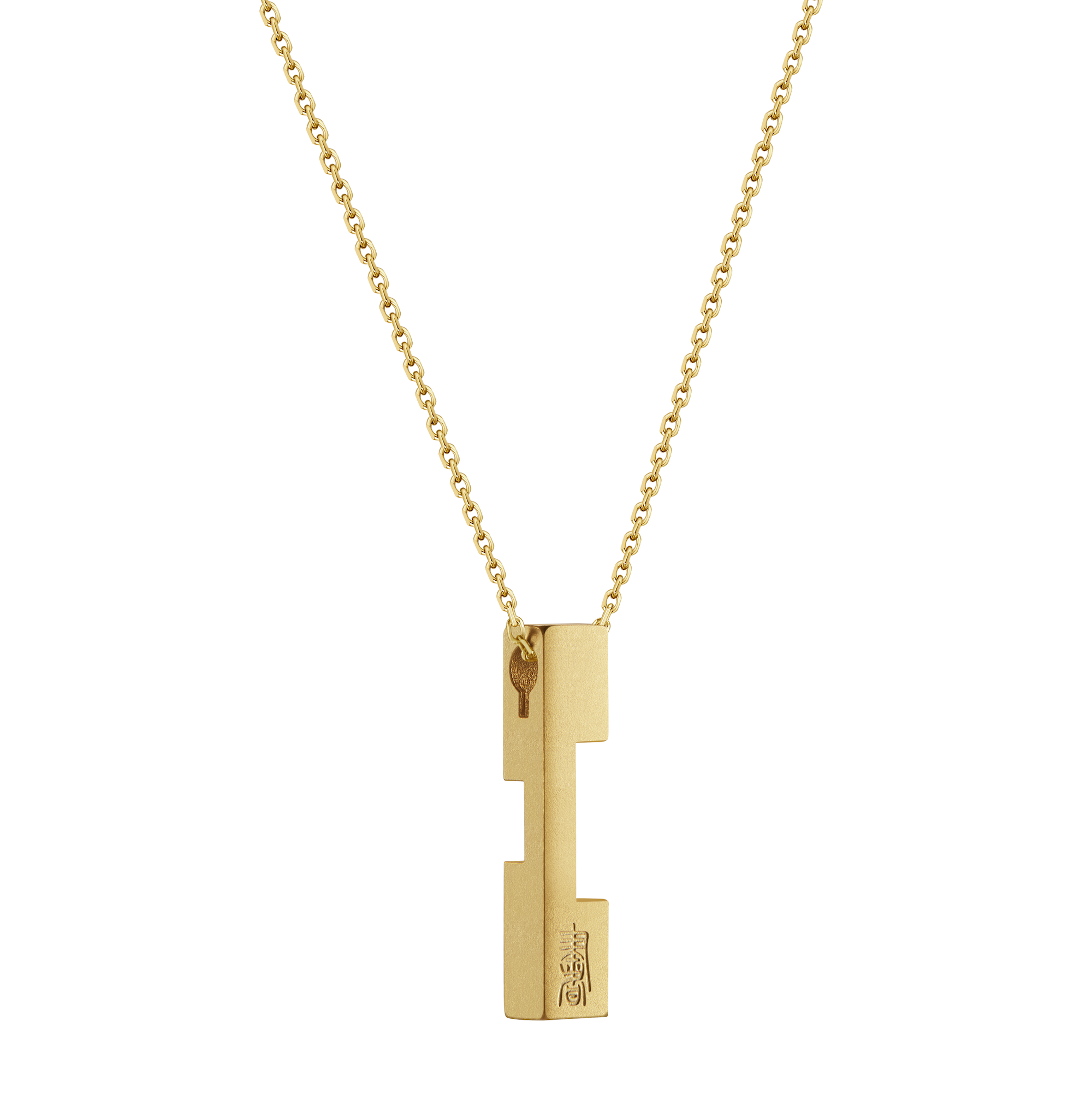 The Revival Six Arts Luban Gold Lock Single Piece Pendant - 18K Solid Gold - YIN Fine Jewelry - Chinese Modern Gold Jewelry