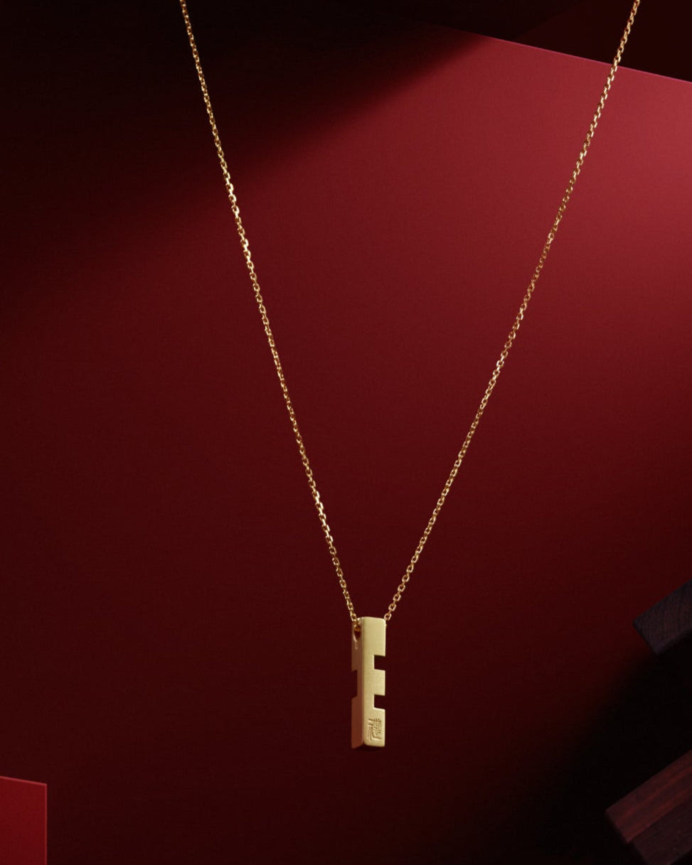 The Revival Six Arts Luban Gold Lock Single Piece Pendant - 18K Solid Gold - YIN Fine Jewelry - Chinese Modern Gold Jewelry