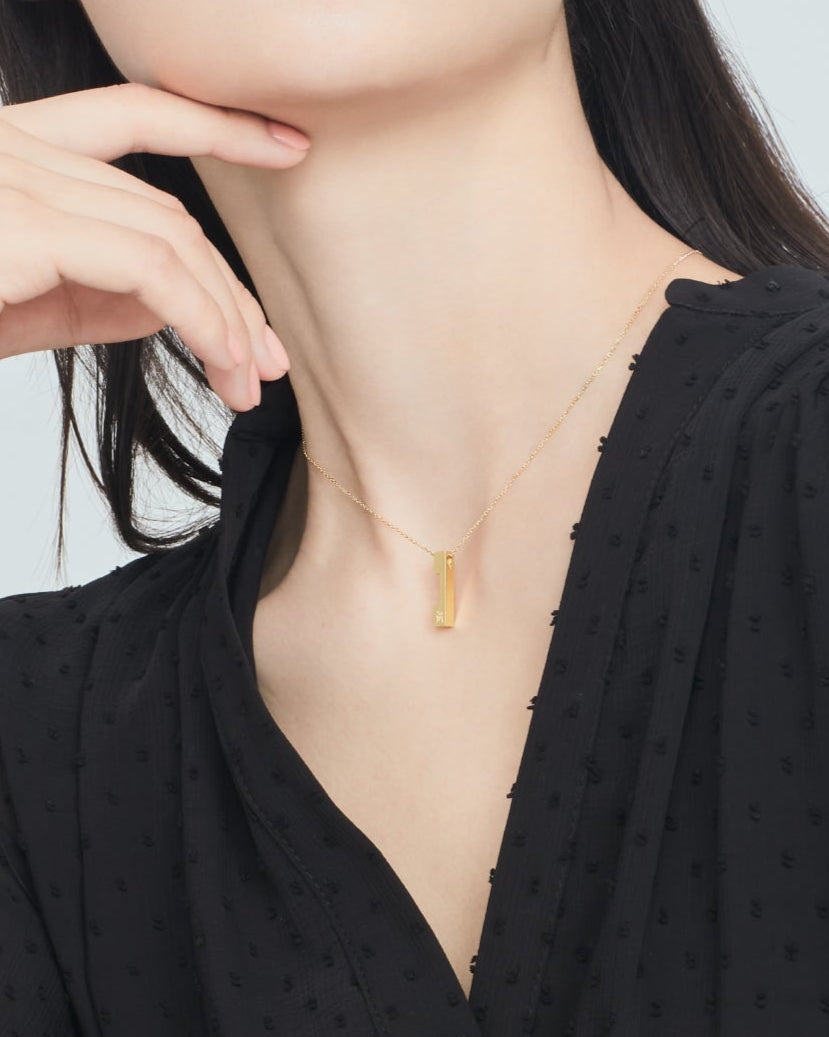 The Revival Six Arts Luban Gold Lock Single Piece Pendant - 18K Solid Gold - YIN Fine Jewelry - Chinese Modern Gold Jewelry