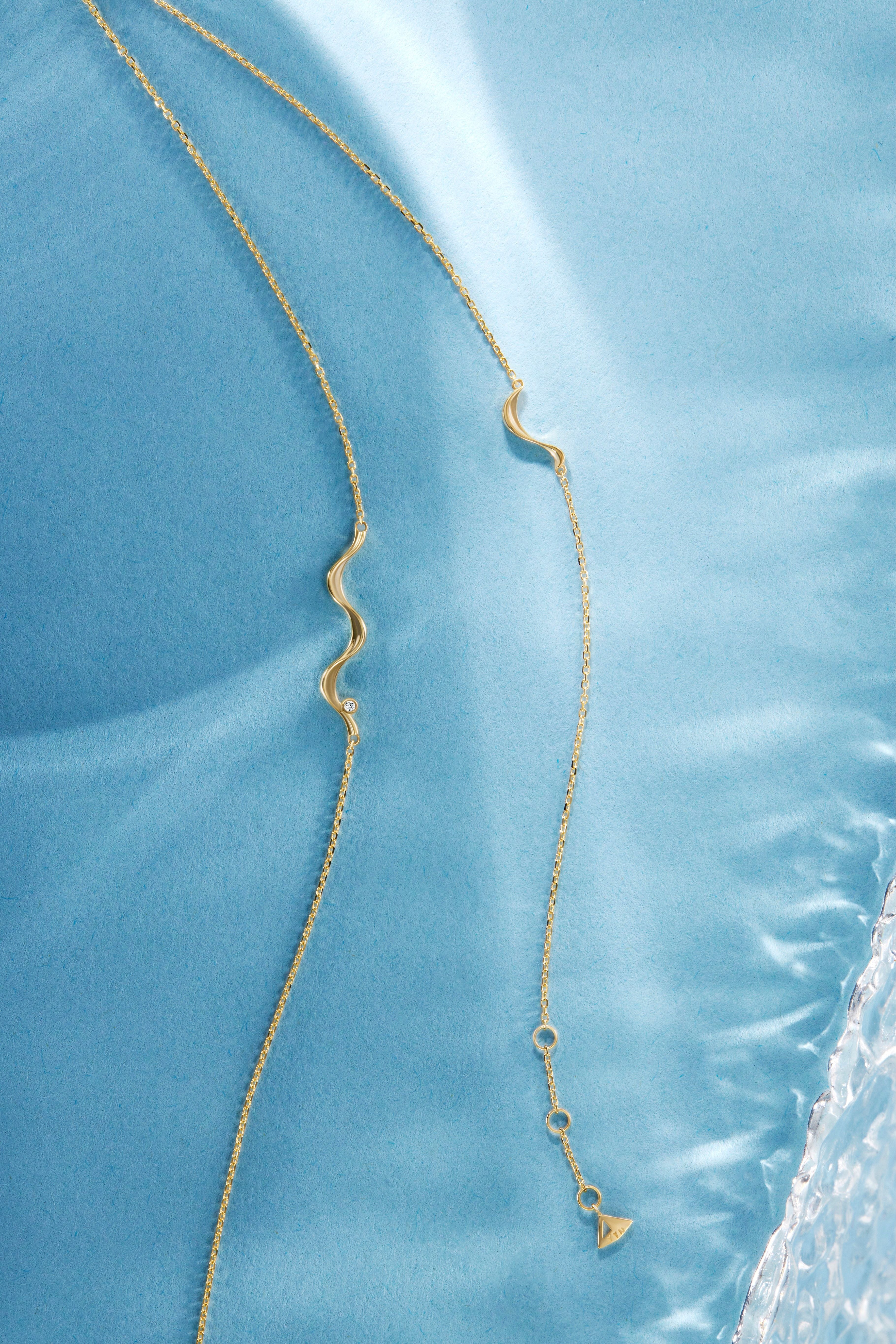 The Ripples Mini Wave Bracelet - 18K Solid Gold - YIN Fine Jewelry - Chinese Modern Gold Jewelry