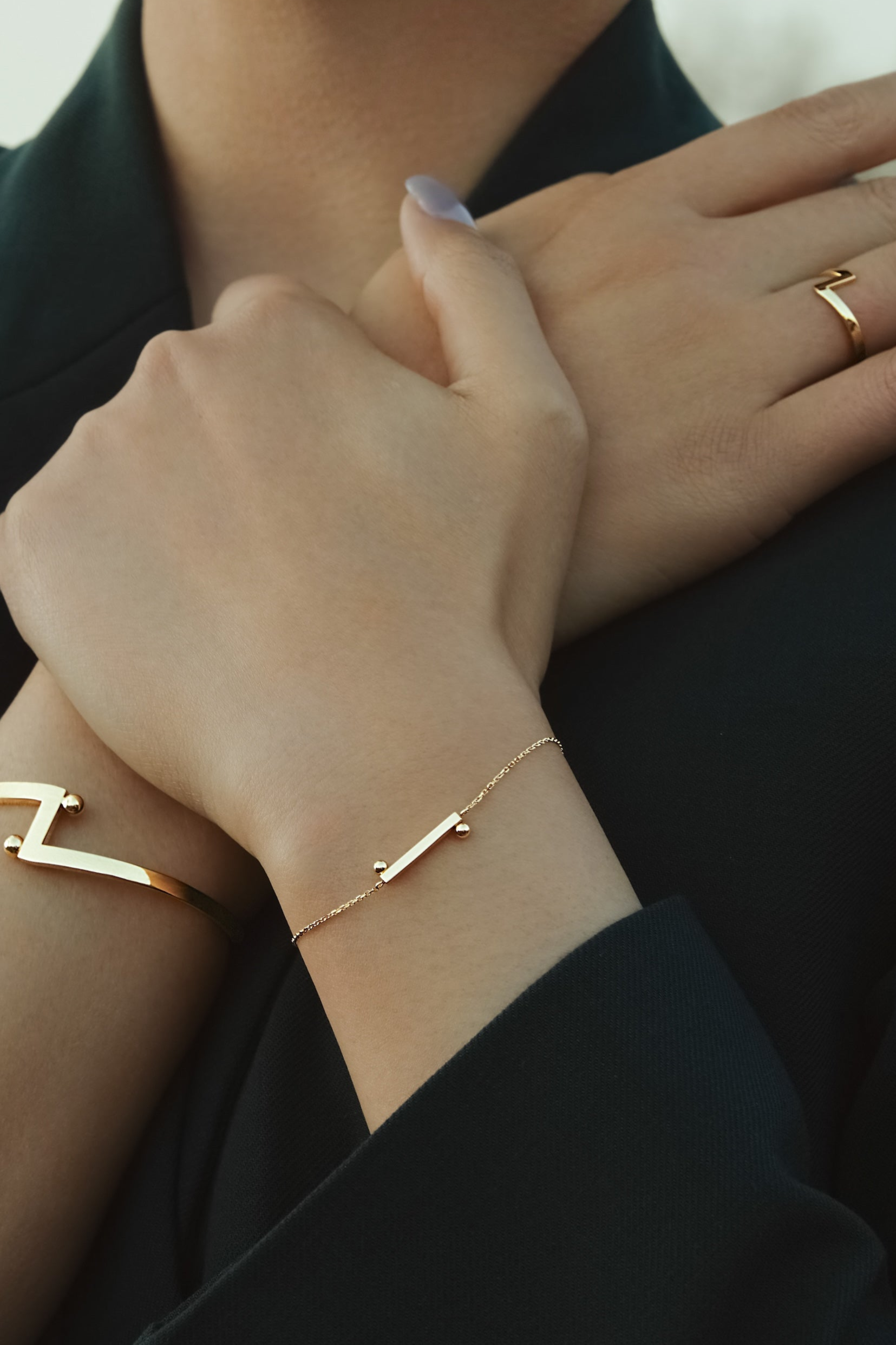 The Taiji Chain Bracelet - yinyang - 18K Solid Gold - YIN Fine Jewelry - Chinese Modern Gold Jewelry