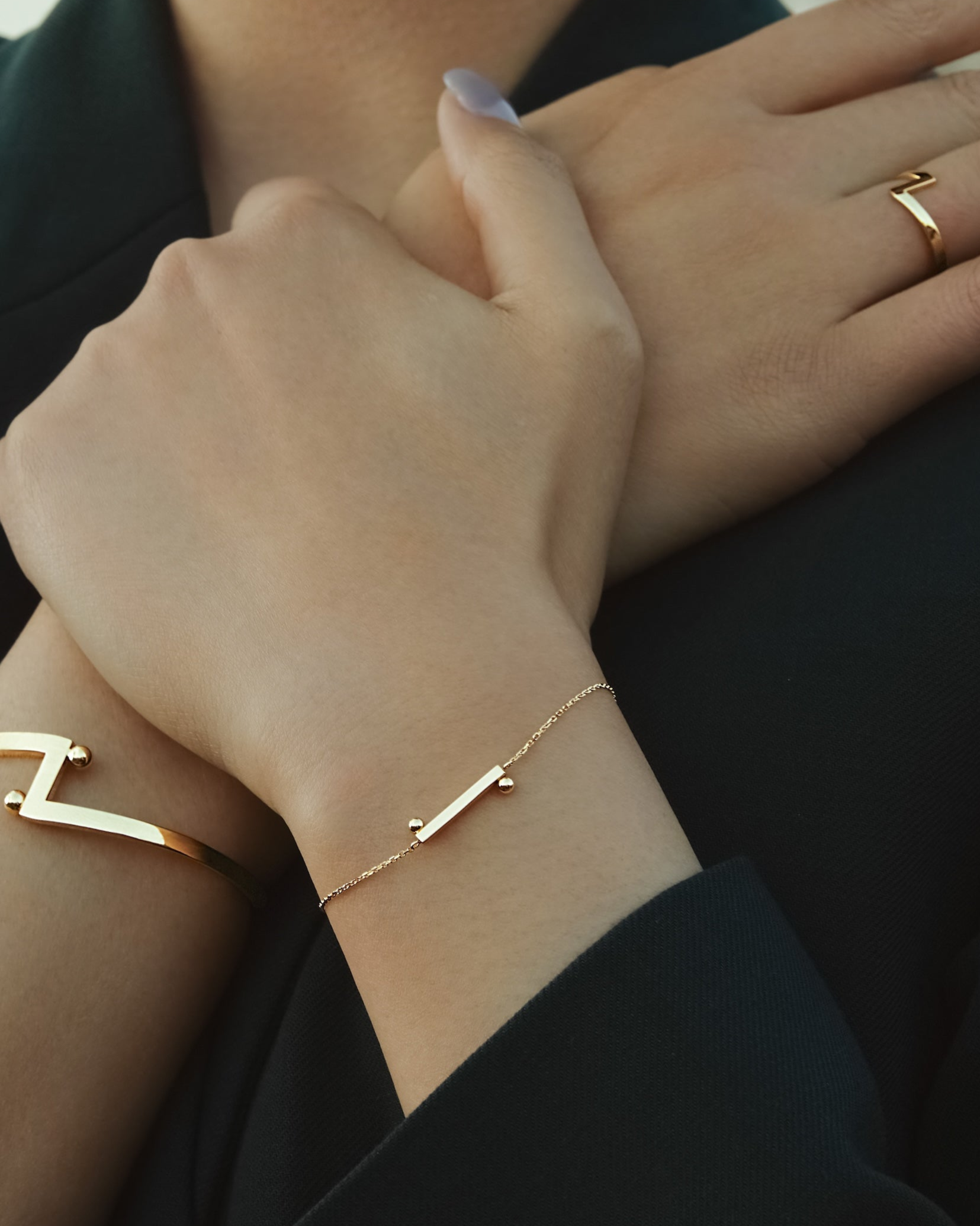 The Taiji Chain Bracelet - yinyang - 18K Solid Gold - YIN Fine Jewelry - Chinese Modern Gold Jewelry