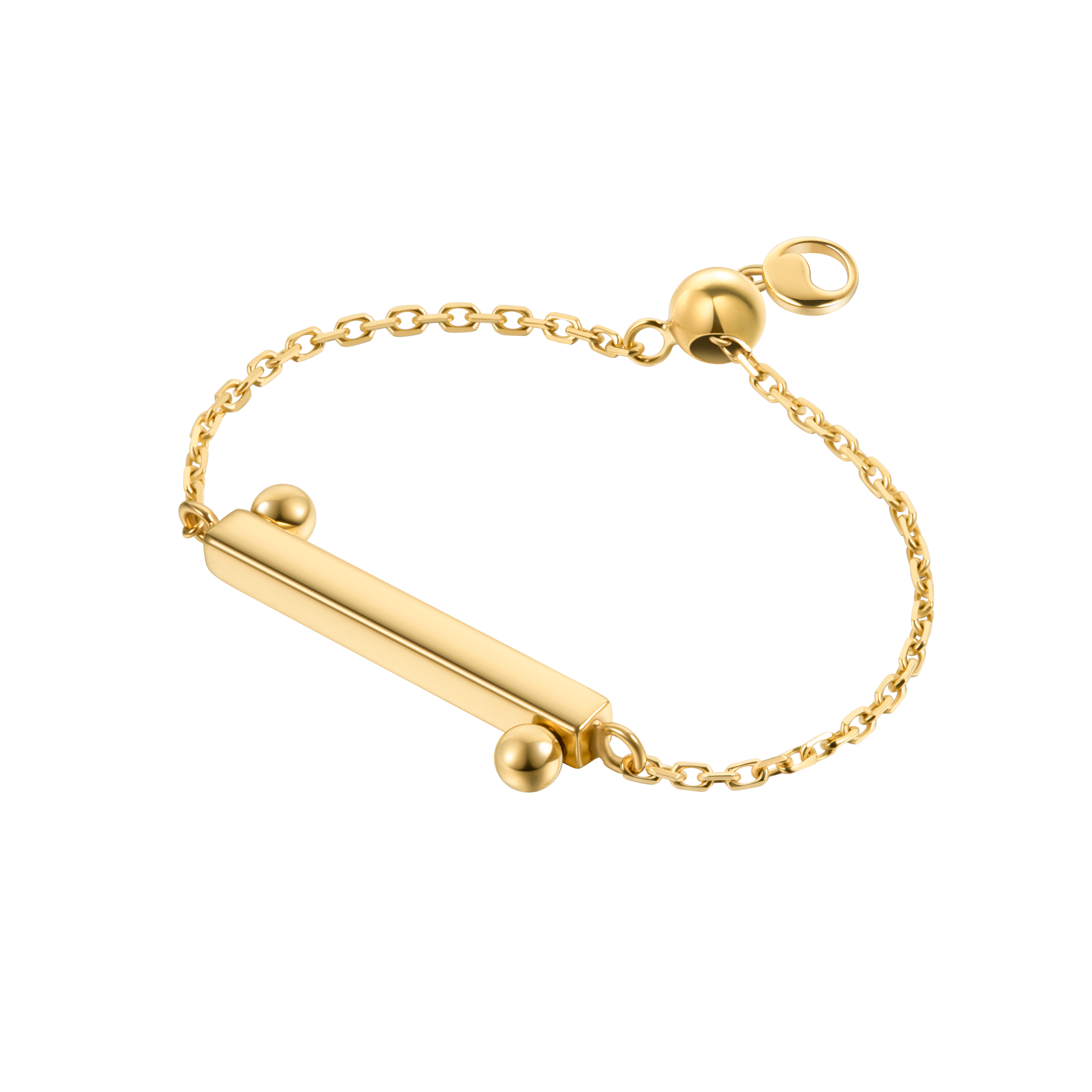 The Taiji Chain Ring - yinyang - 18K Solid Gold - YIN Fine Jewelry - Chinese Modern Gold Jewelry