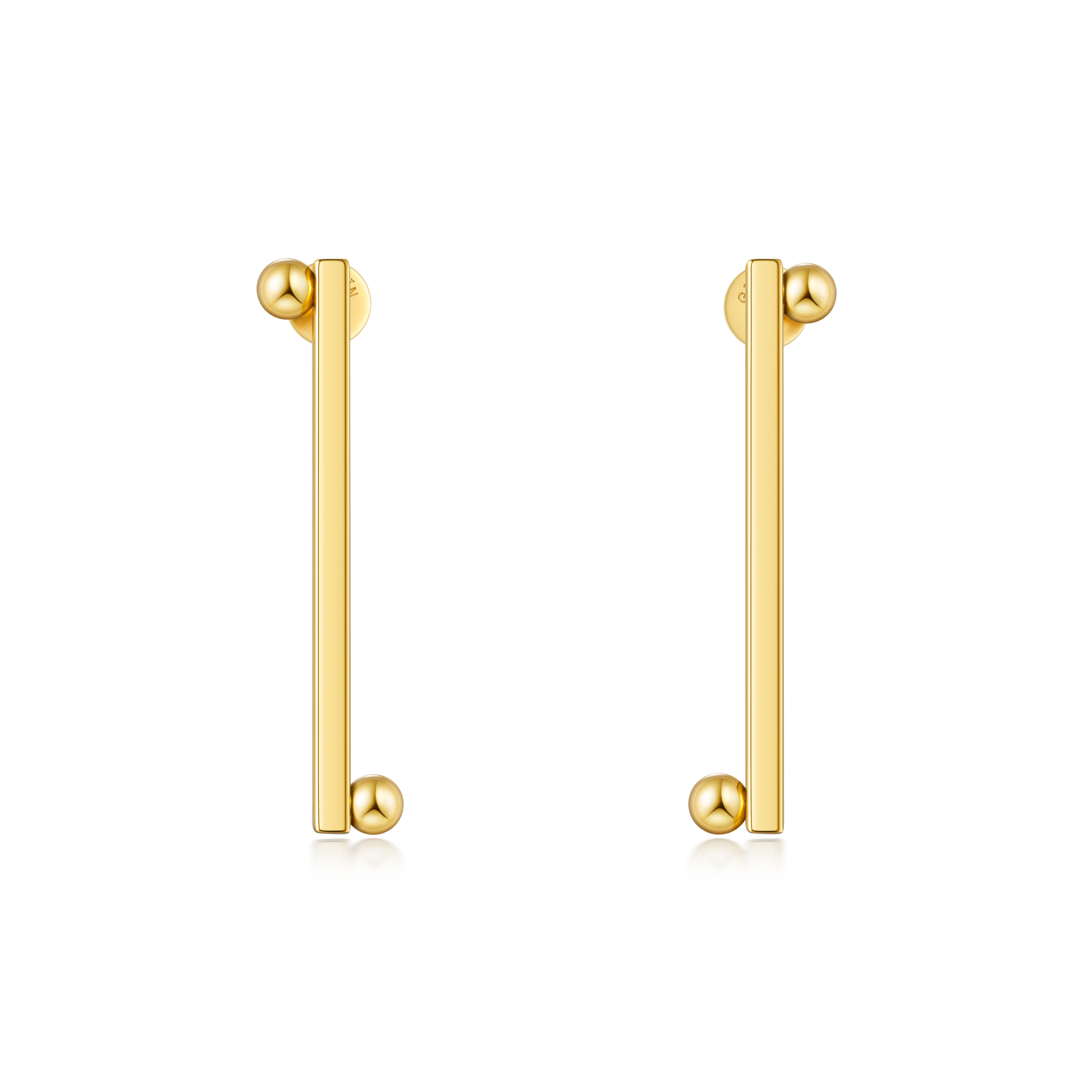 The Taiji Earrings - yinyang - 18K Solid Gold - YIN Fine Jewelry - Chinese Modern Gold Jewelry