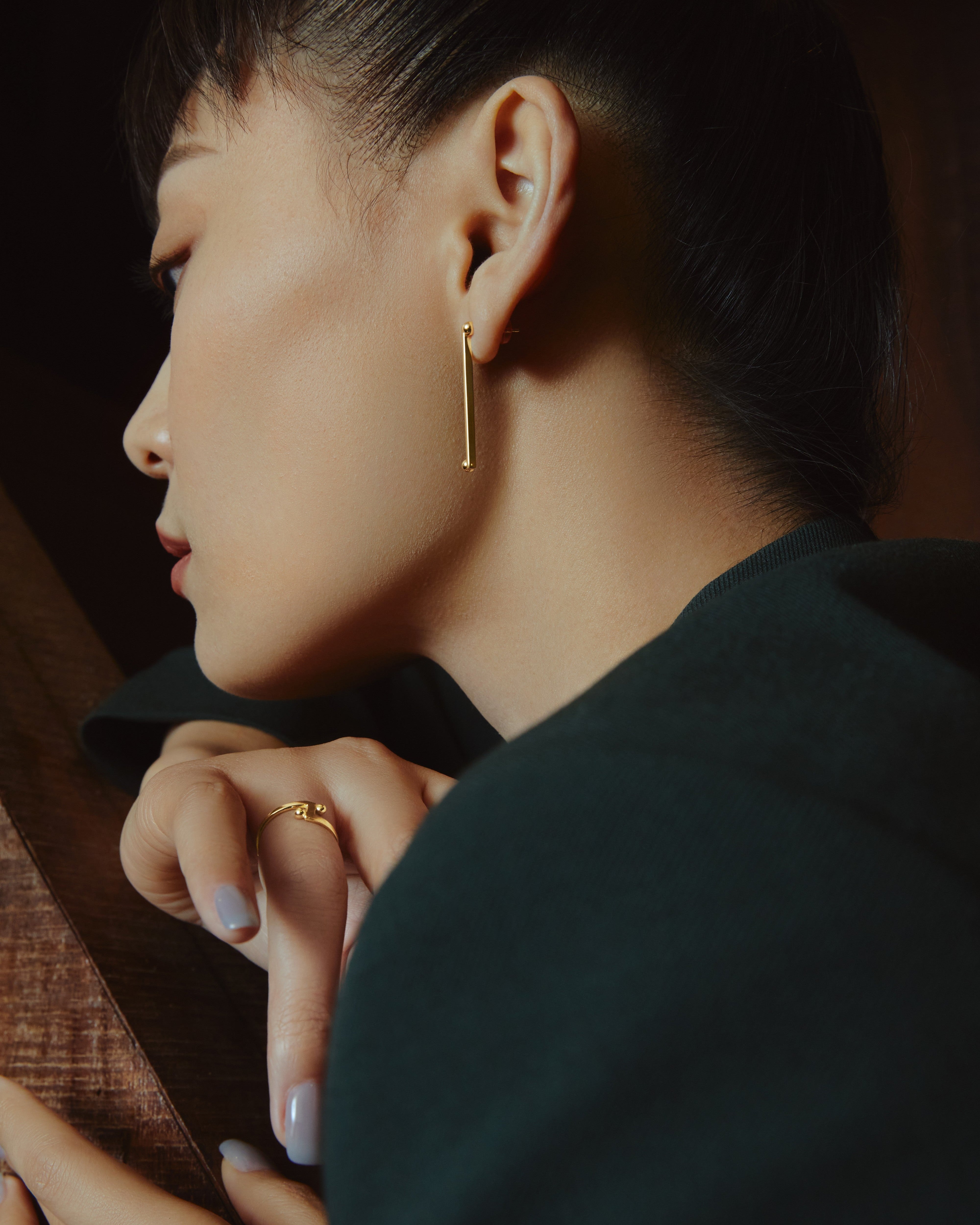 The Taiji Earrings - yinyang - 18K Solid Gold - YIN Fine Jewelry - Chinese Modern Gold Jewelry