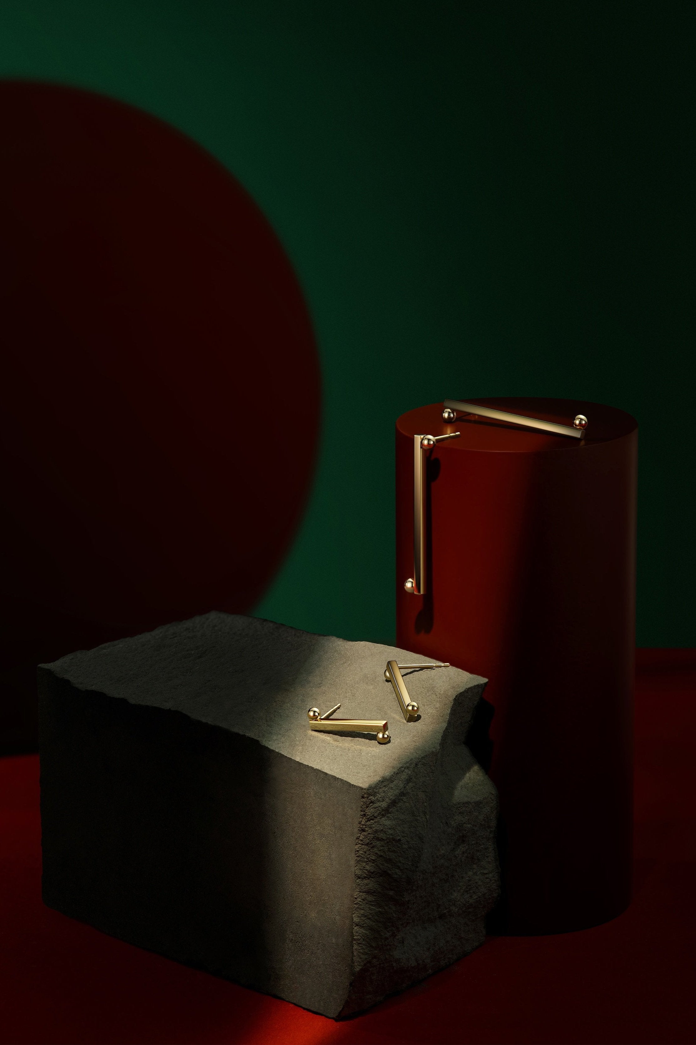 The Taiji Earrings - yinyang - 18K Solid Gold - YIN Fine Jewelry - Chinese Modern Gold Jewelry