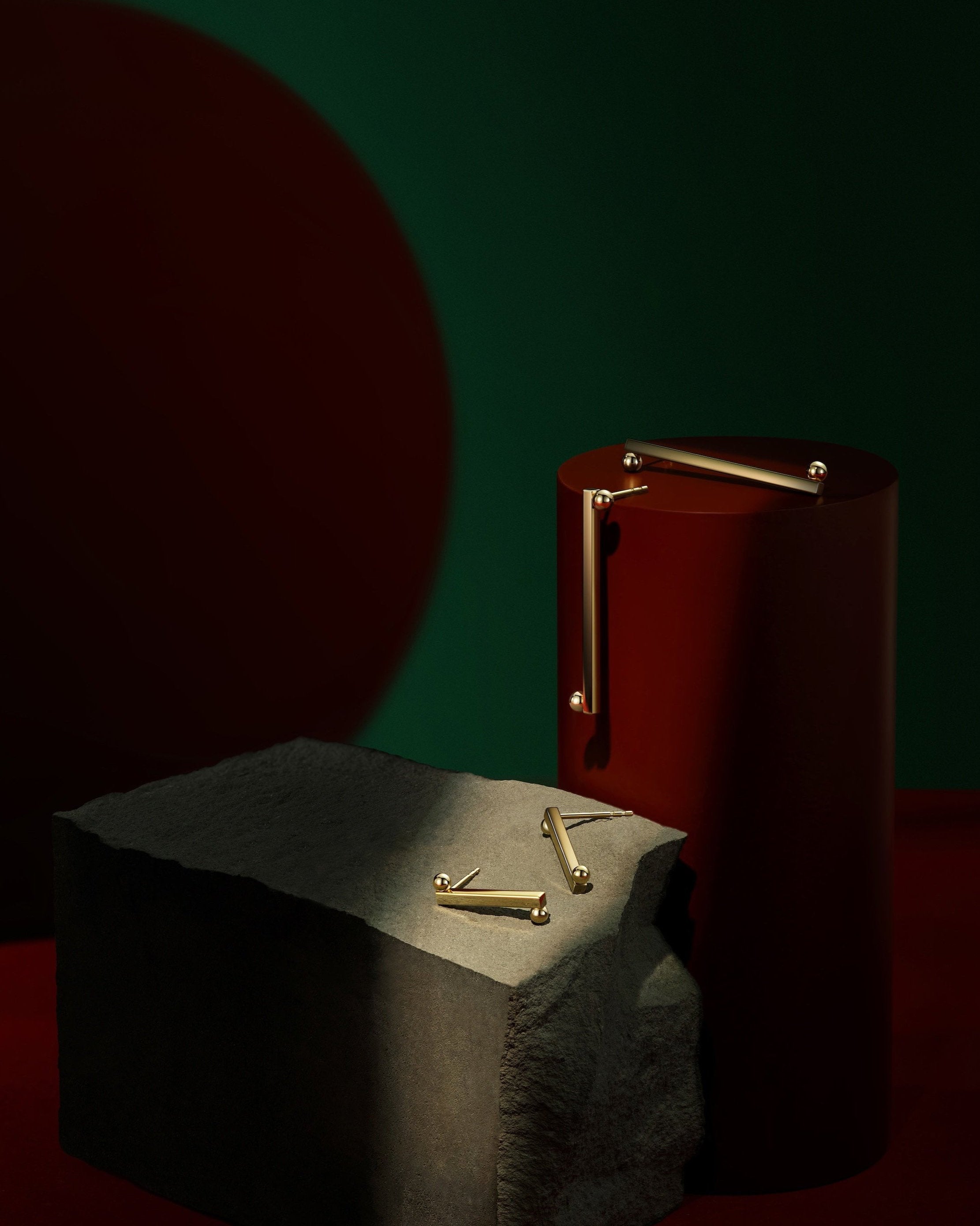The Taiji Earrings - yinyang - 18K Solid Gold - YIN Fine Jewelry - Chinese Modern Gold Jewelry