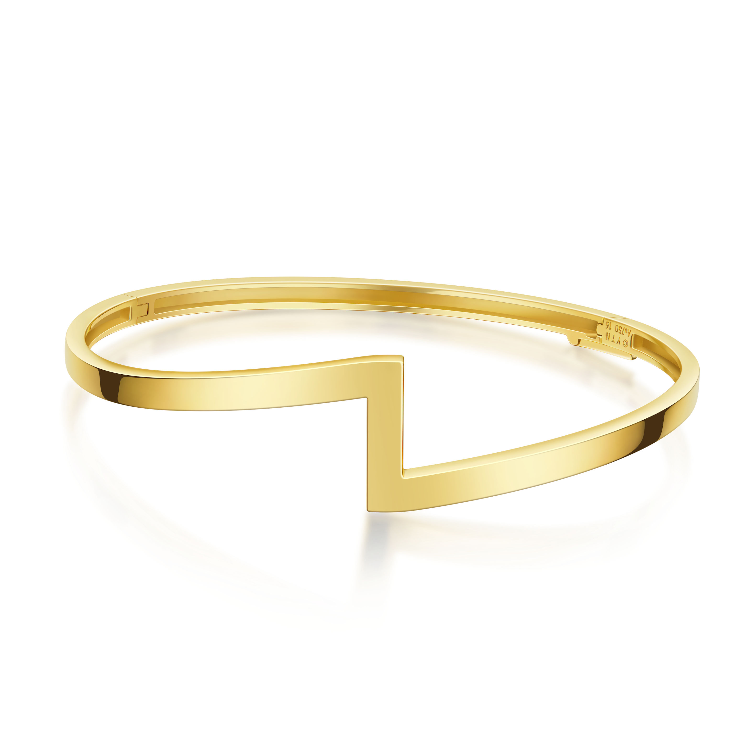 The Taiji Hinged Bangle - yinyang - 18K Solid Gold - YIN Fine Jewelry - Chinese Modern Gold Jewelry