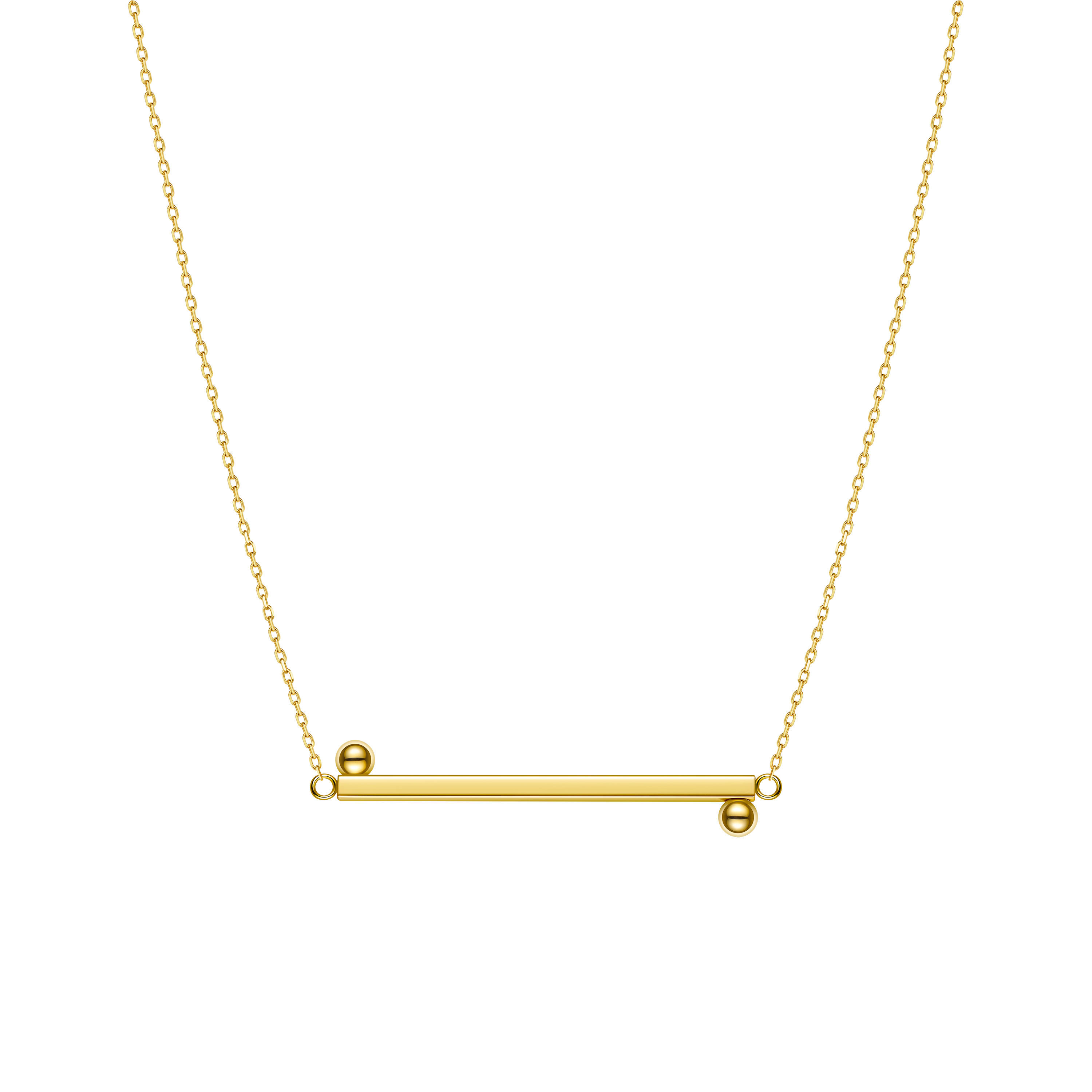 The Taiji Necklace - yinyang - 18K Solid Gold - YIN Fine Jewelry - Chinese Modern Gold Jewelry