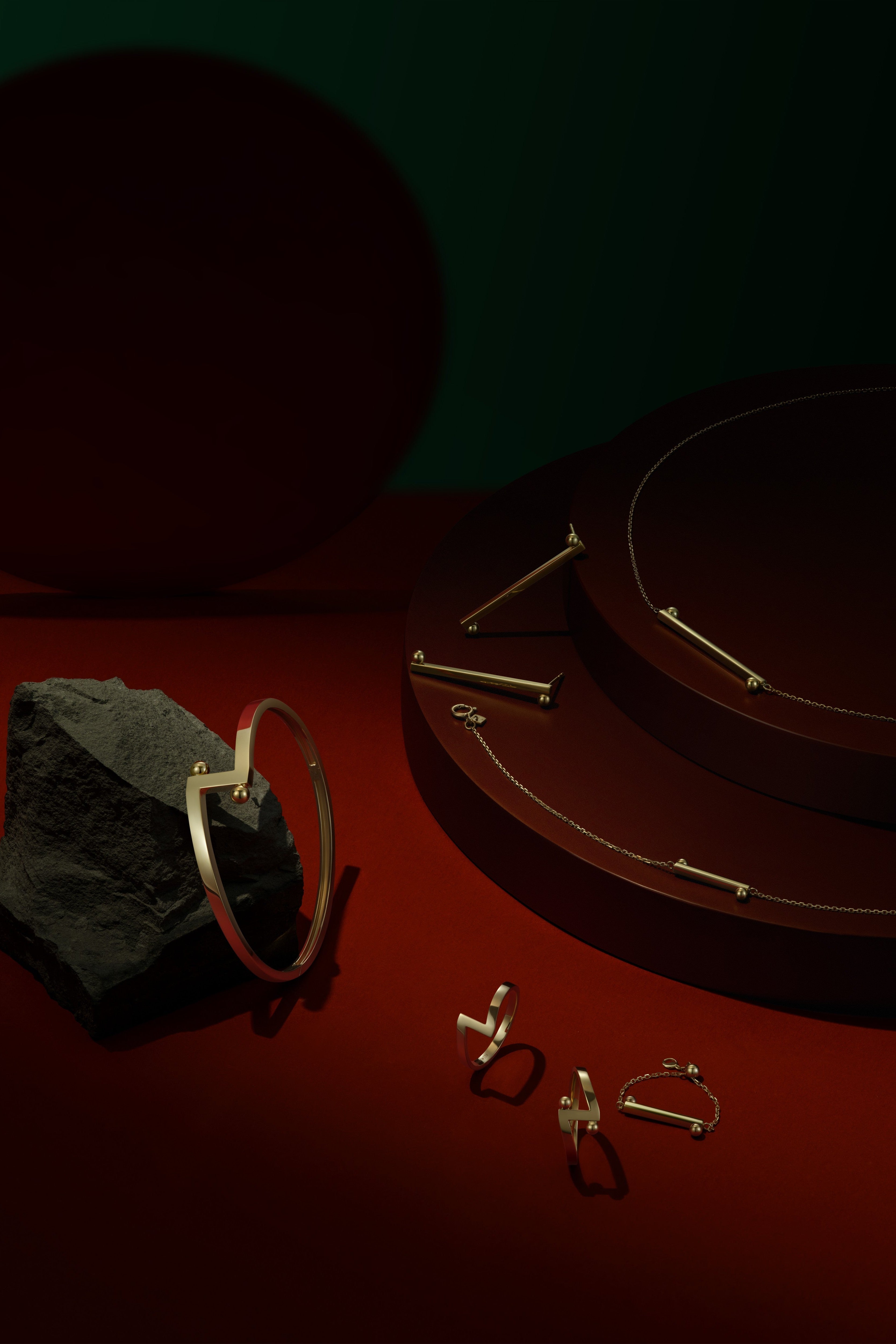 The Taiji Necklace - yinyang - 18K Solid Gold - YIN Fine Jewelry - Chinese Modern Gold Jewelry