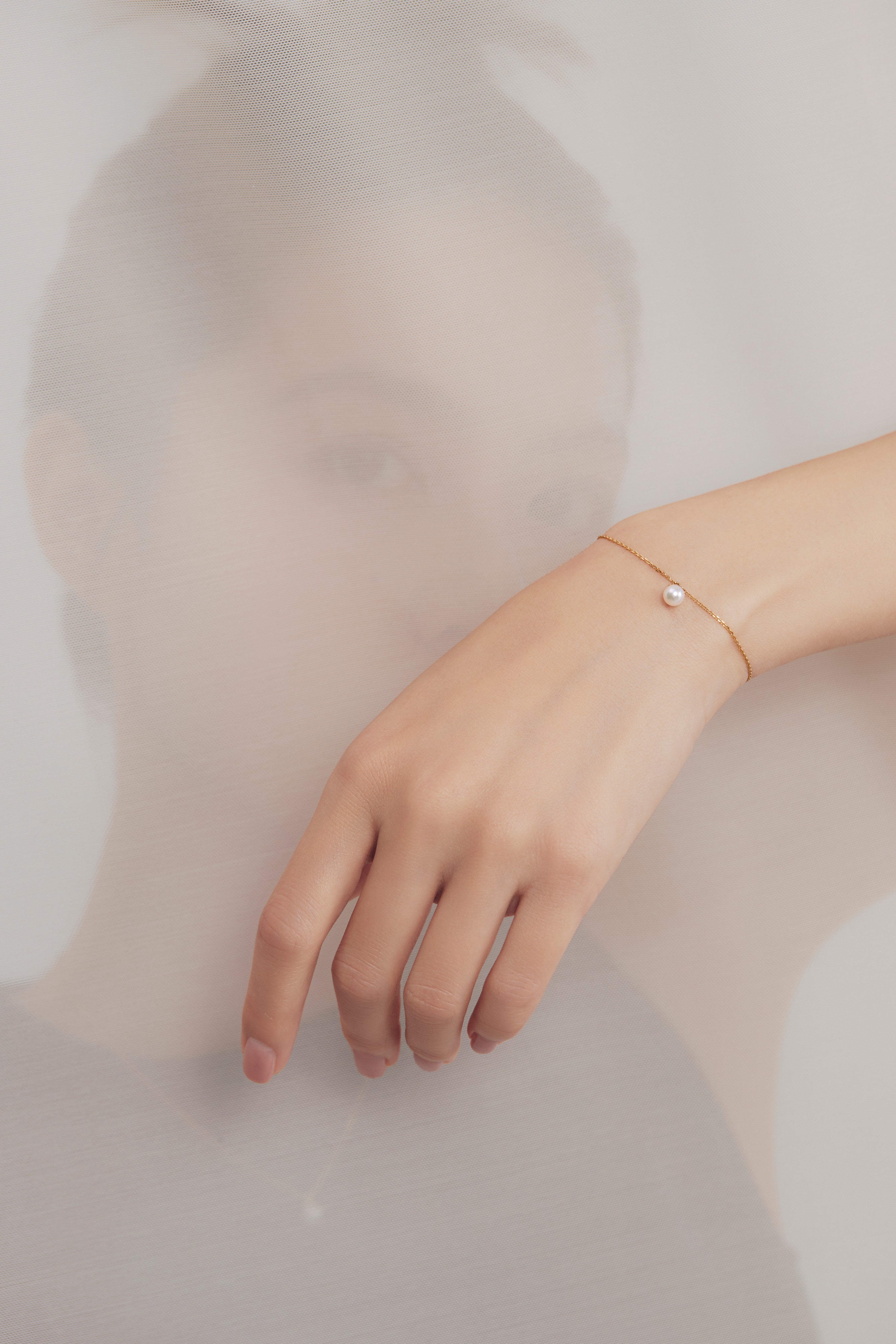 The Warm Pearl Single Akoya Pearl Bracelet - 18K Solid Gold - YIN Fine Jewelry - Chinese Modern Gold Jewelry