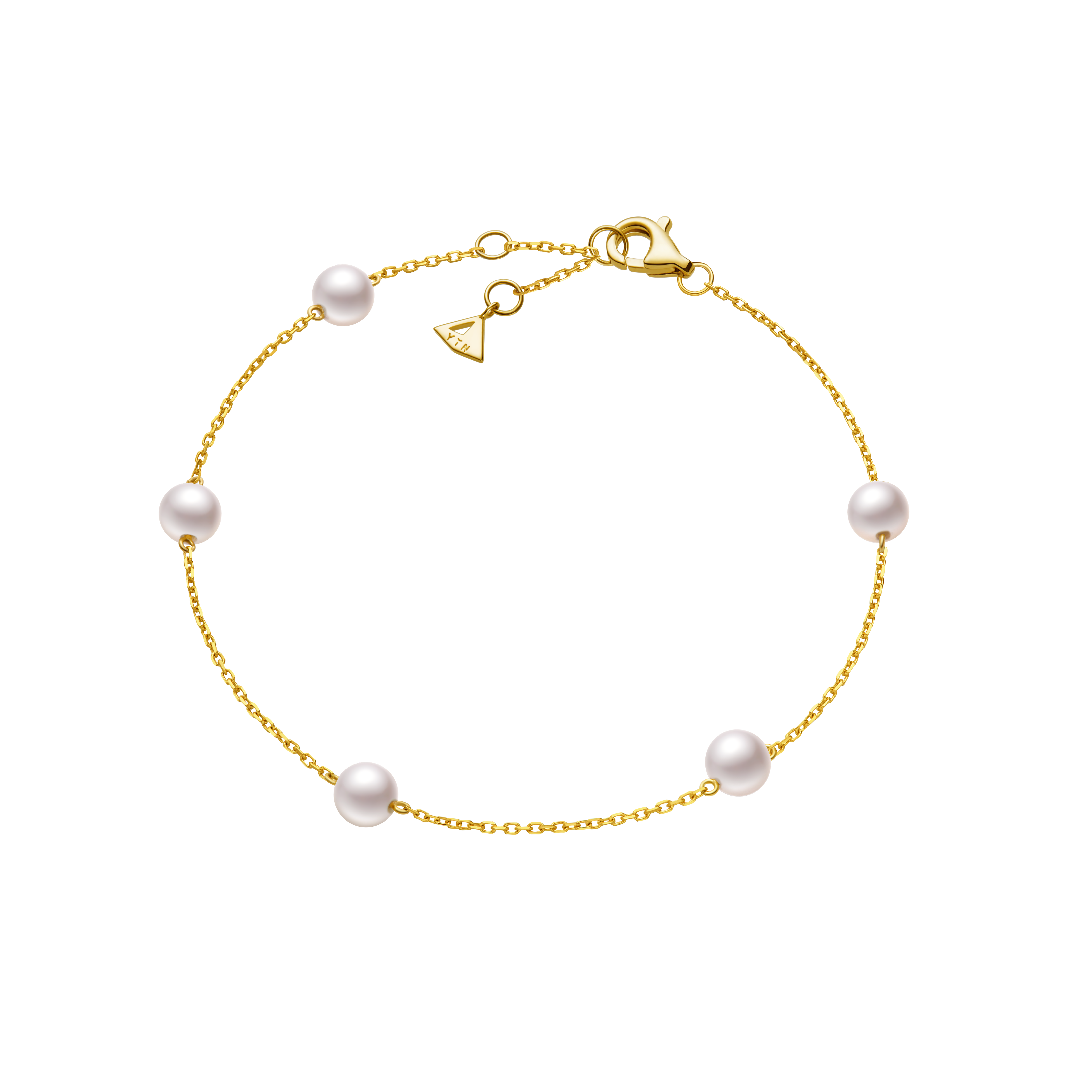 The Warm Pearl Station Bracelet - 18K Solid Gold - YIN Fine Jewelry - Chinese Modern Gold Jewelry