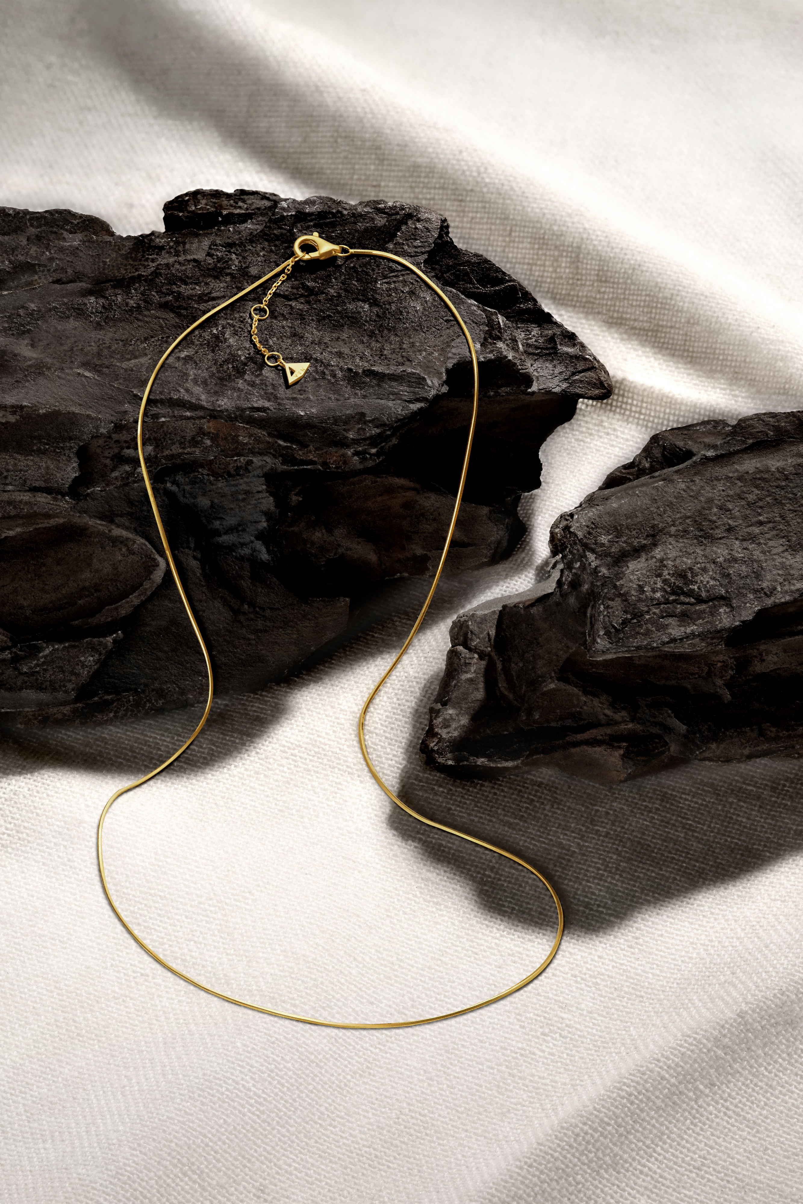Ultra Thin Silk Necklace - 18K Solid Gold - YIN Fine Jewelry - Chinese Modern Gold Jewelry