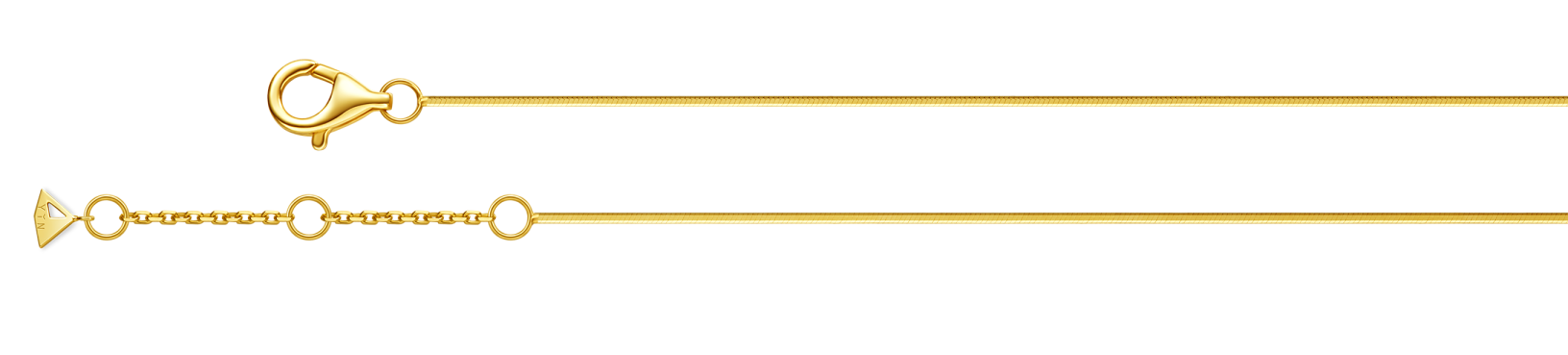 Ultra Thin Silk Necklace - 18K Solid Gold - YIN Fine Jewelry - Chinese Modern Gold Jewelry