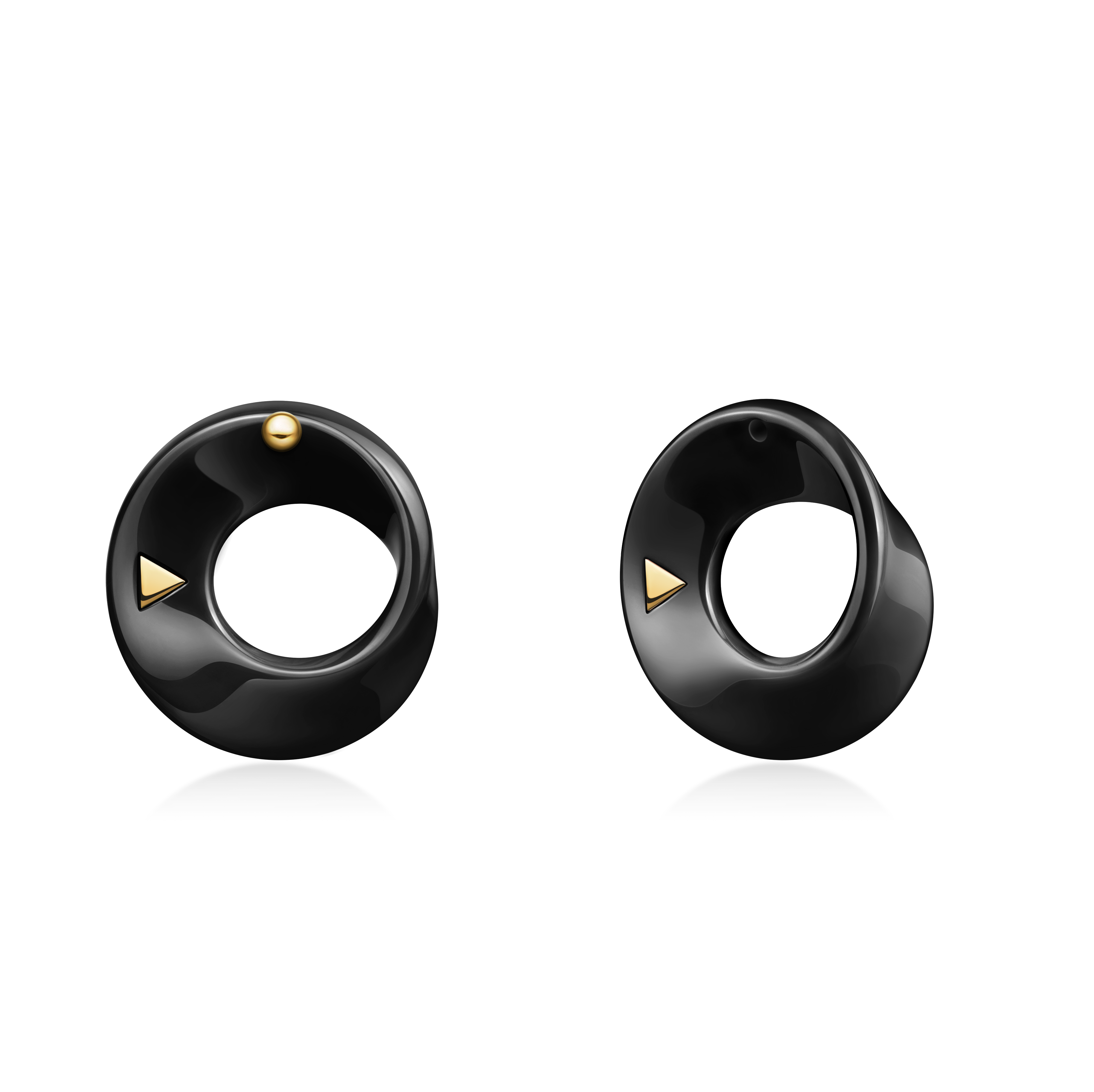 The Möbius High-Tech Ceramic Earrings - Blue