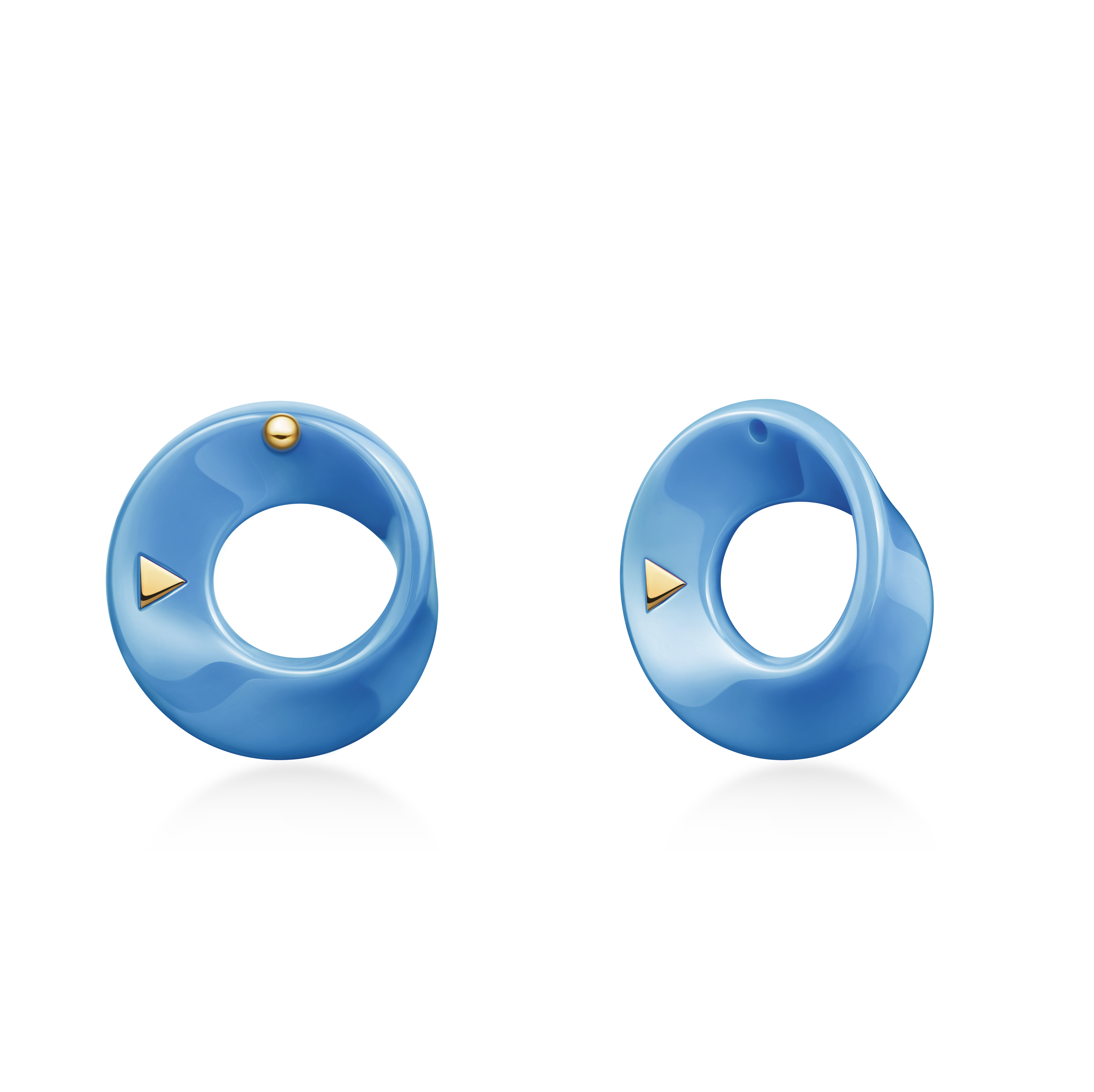 The Möbius High-Tech Ceramic Earrings - Blue