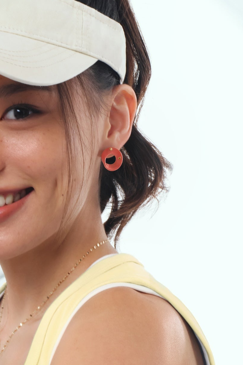 The Möbius High-Tech Ceramic Earrings - Orange