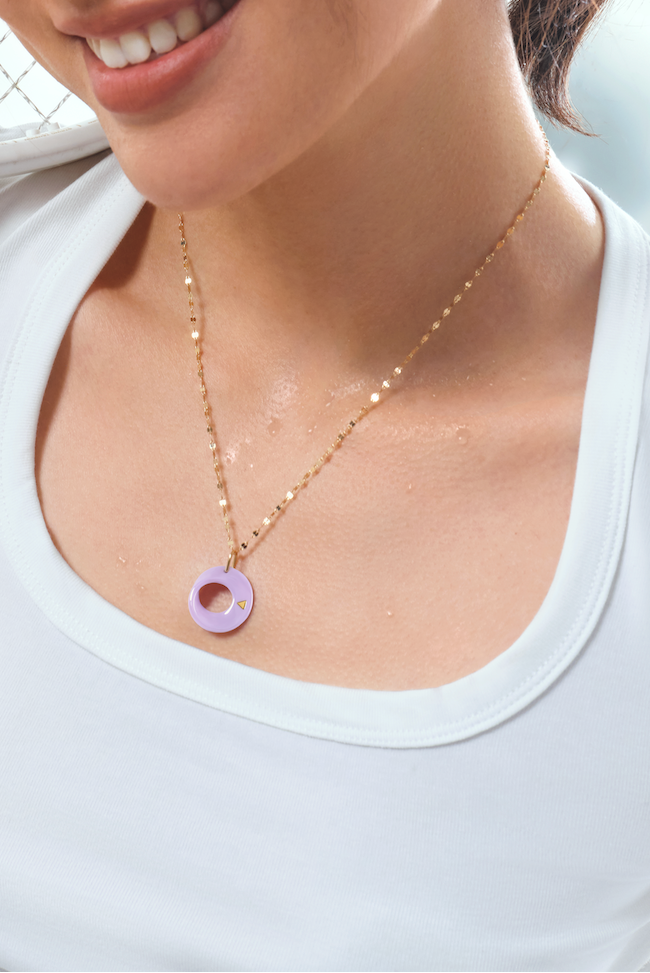 The Möbius High-Tech Ceramic Pendant Necklace - Lavender