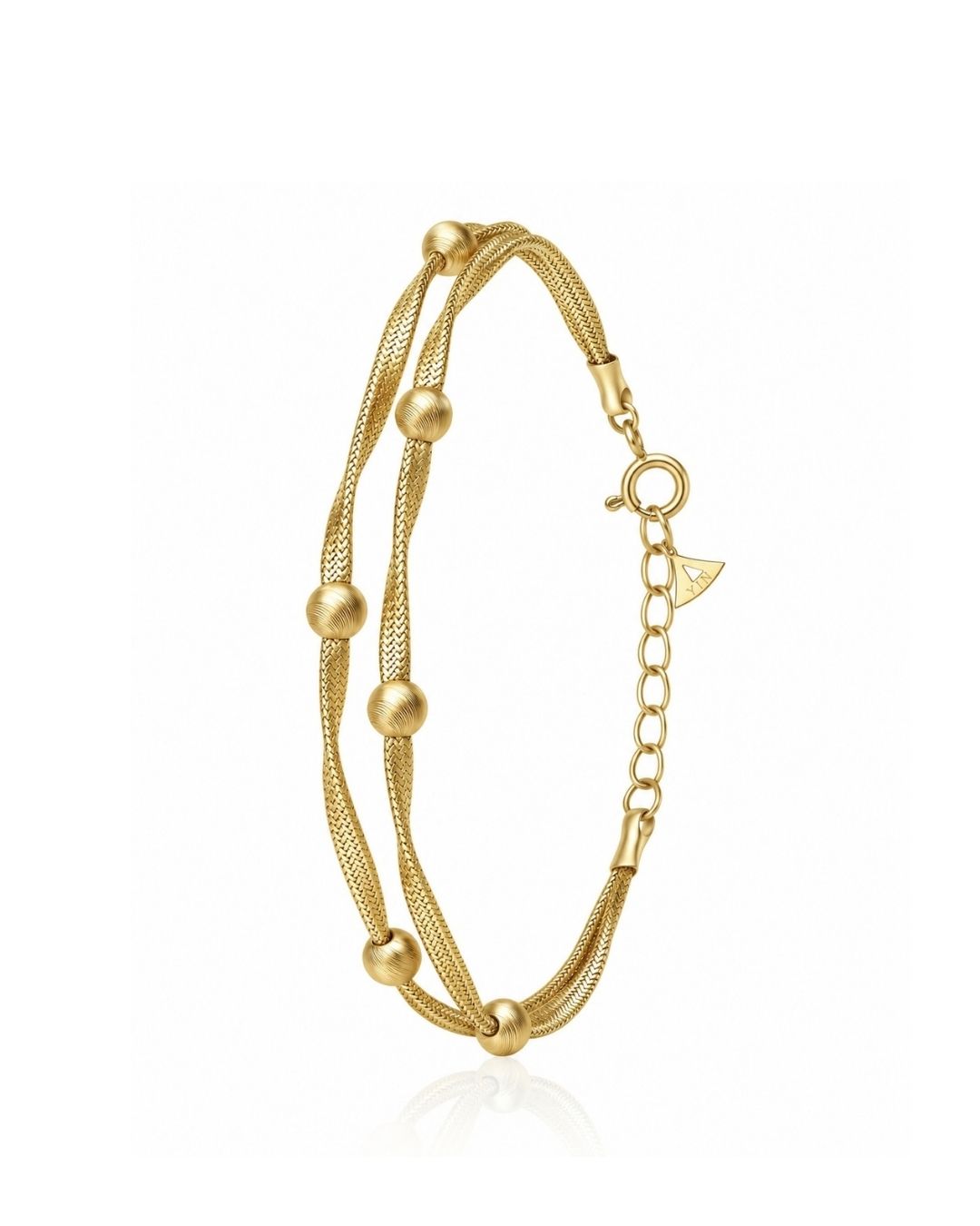 The Essentials Double Twist Bead Bracelet